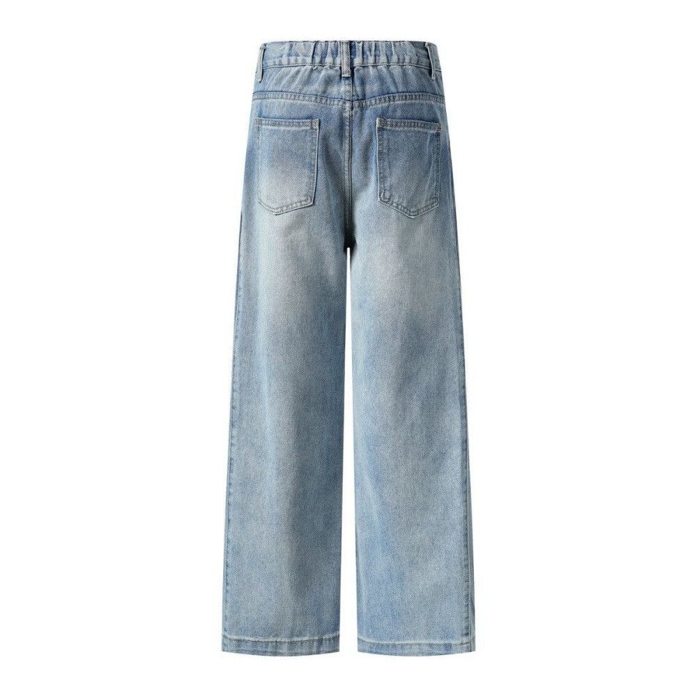 Jean Retro American-Style Loose-Fit Washed Ombré Jeans Size US 32 / EU 48 - 2 Thumbnail
