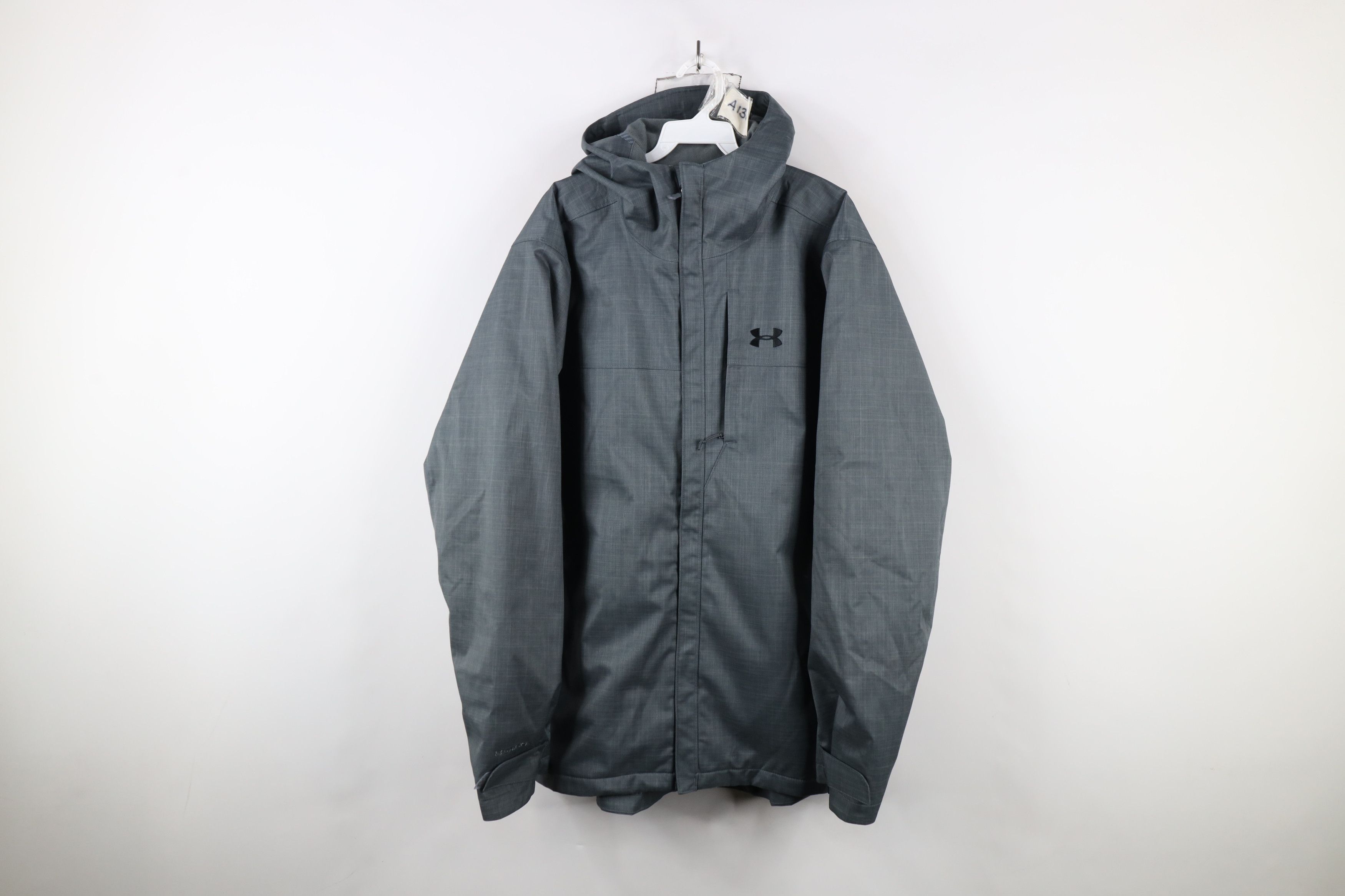 Under Armour × Vintage Under Armour Infrared Storm Full Zip Hooded Jacket Gray Size US L / EU 52-54 / 3 - 1 Thumbnail