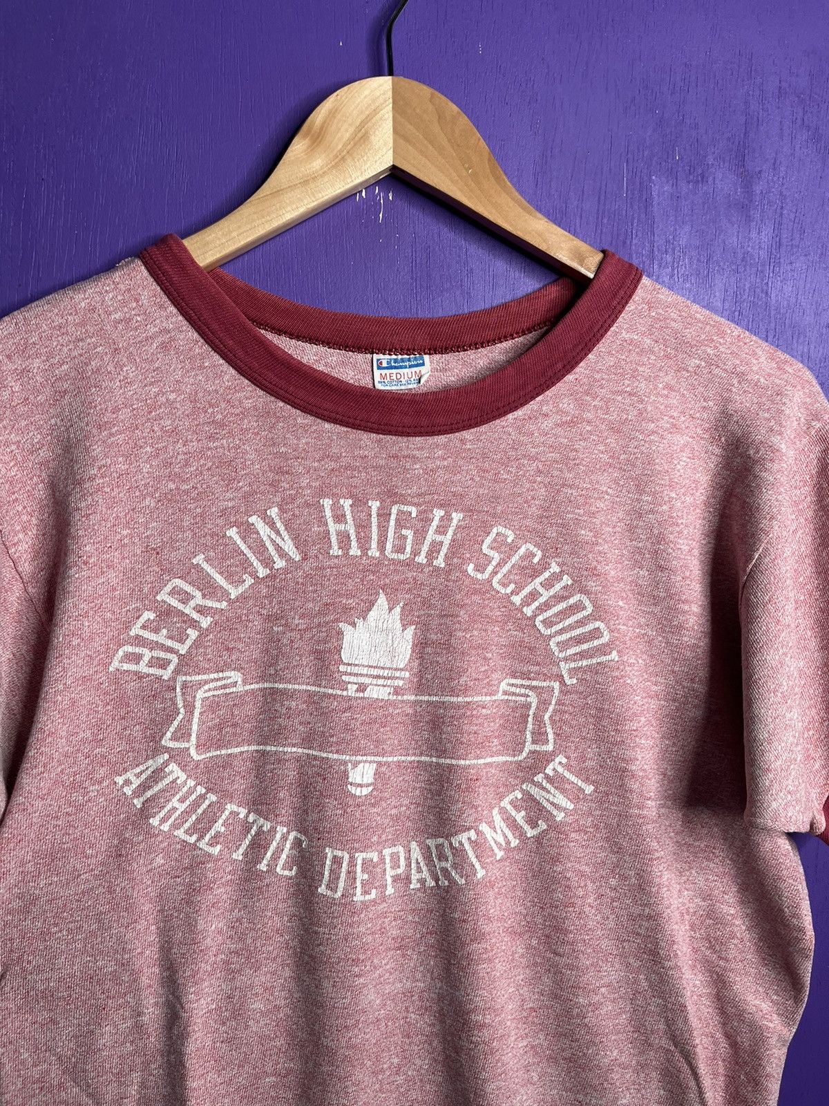 Champion × Vintage Vintage 70s Champion Berlin high school ringer t-shirt Size US M / EU 48-50 / 2 - 3 Thumbnail