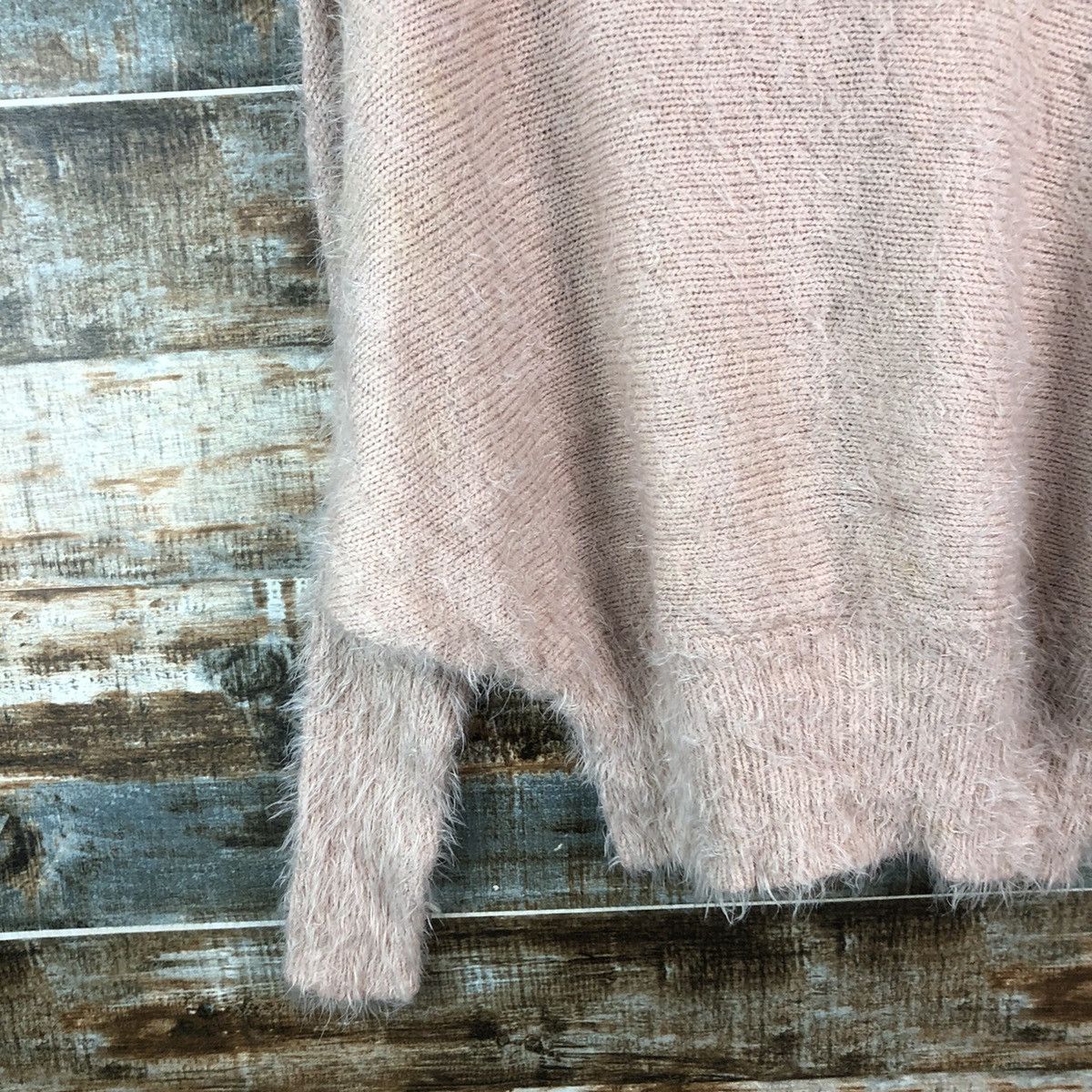 Homespun Knitwear DLL N’or Pink Mohair shaggy fur Knitwear #C420 Size XL / US 12-14 / IT 48-50 - 7 Thumbnail