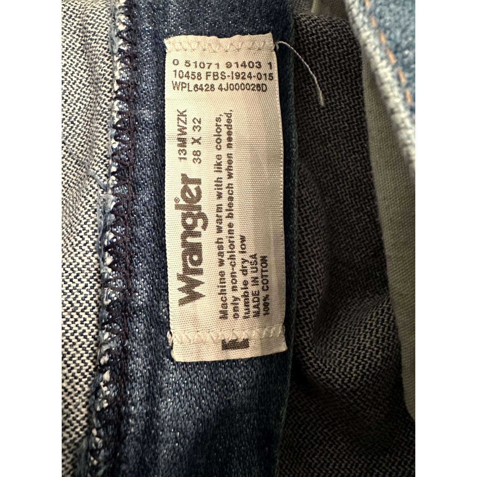 Wrangler VINTAGE Wrangler Jeans Cowboy Bootcut 38x32 Denim USA Made 13MWZK Blue Mens Size US 38 / EU 54 - 4 Thumbnail