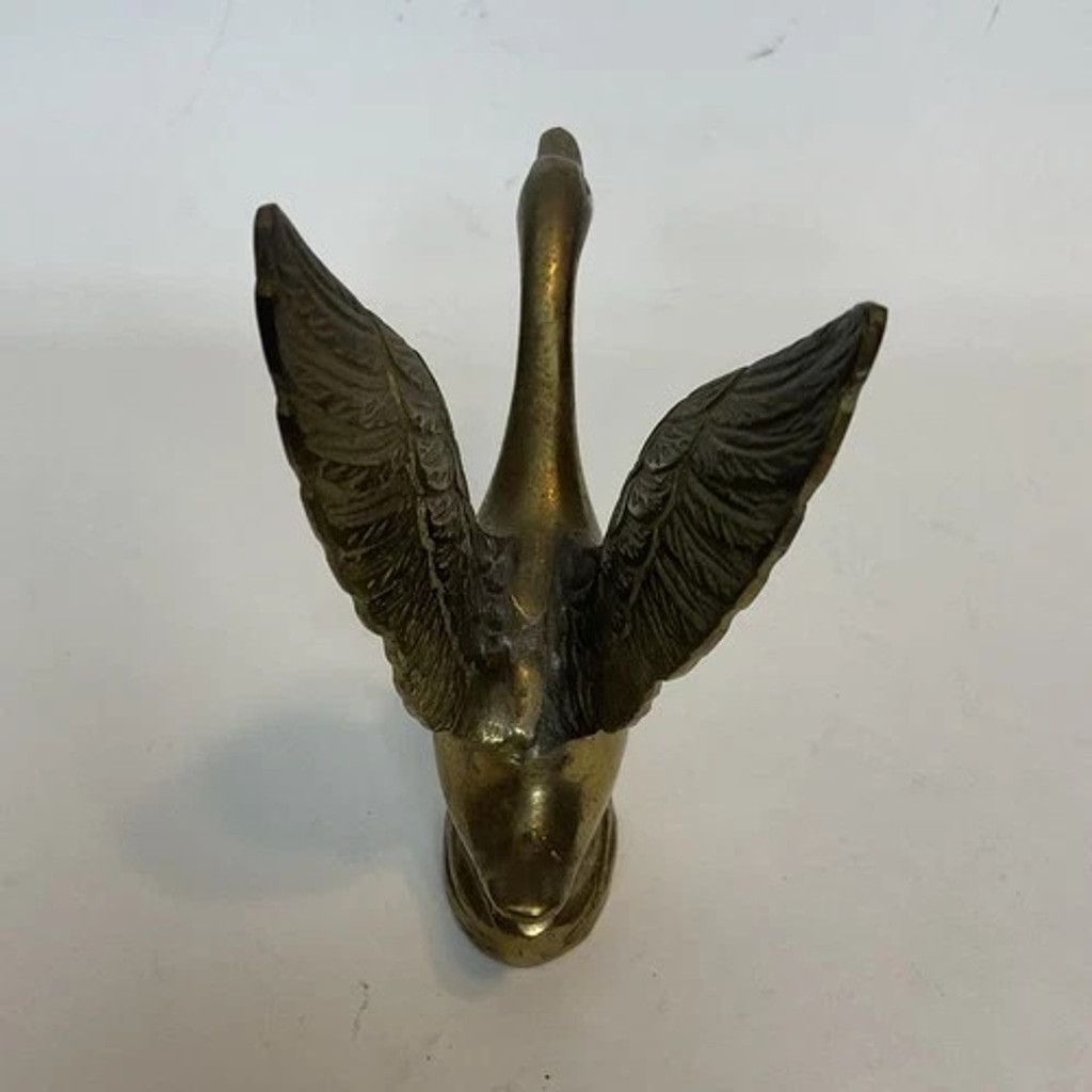 Other VTG Solid Brass Long Neck Swan Figurine Mid Century Decor 6” Size ONE SIZE - 8 Thumbnail