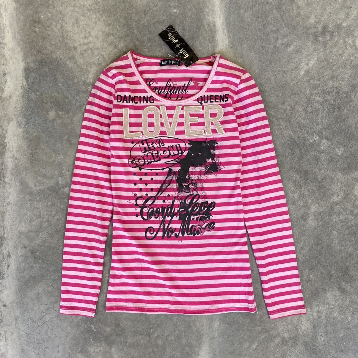 Hysteric Glamour 2000s Half Palu Vkei Style Stripe Lover Long Sleeve Shirt Size M / US 6-8 / IT 42-44 - 1 Thumbnail