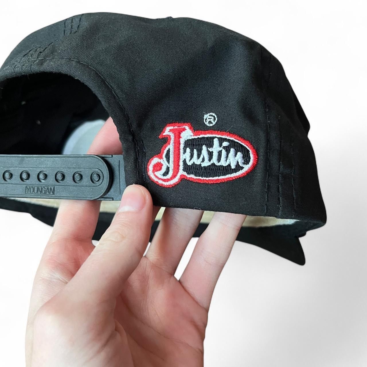 Other vintage 80s black Justin Boot Company baseball cap hat Size ONE SIZE - 3 Thumbnail