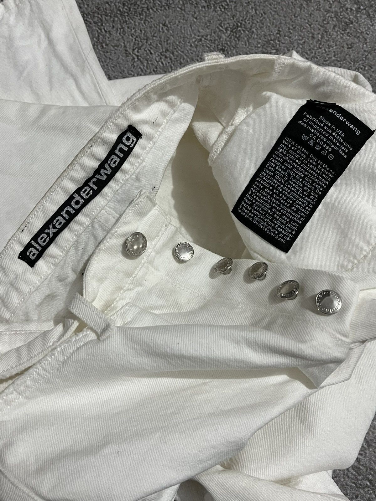 Alexander Wang Vintage Alexander Wang White Bite Flip Fold Over Embroidered Size US 27 - 6 Thumbnail