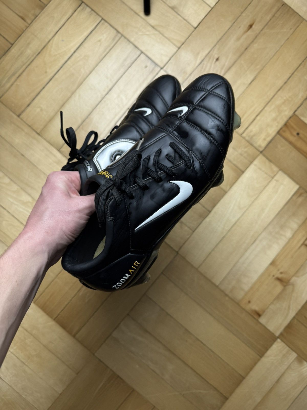 Nike Nike Total 90 Zoom Air SG – Vintage Football Boots / Rare Size US 12 / EU 45 - 8 Thumbnail