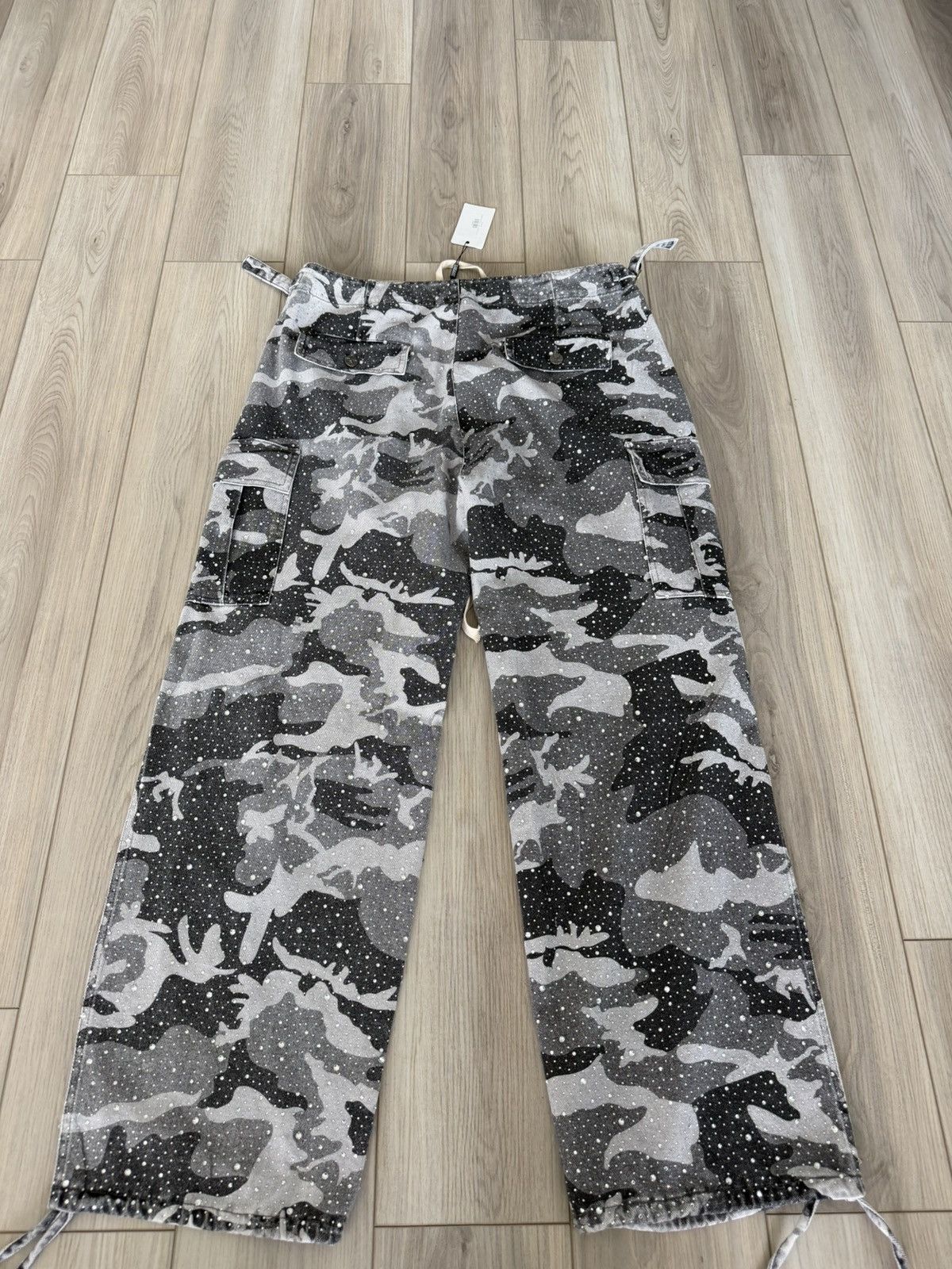 Vale Vale Crystal Camo Cargo Pants Straight Fit Size US 36 / EU 52 - 3 Thumbnail