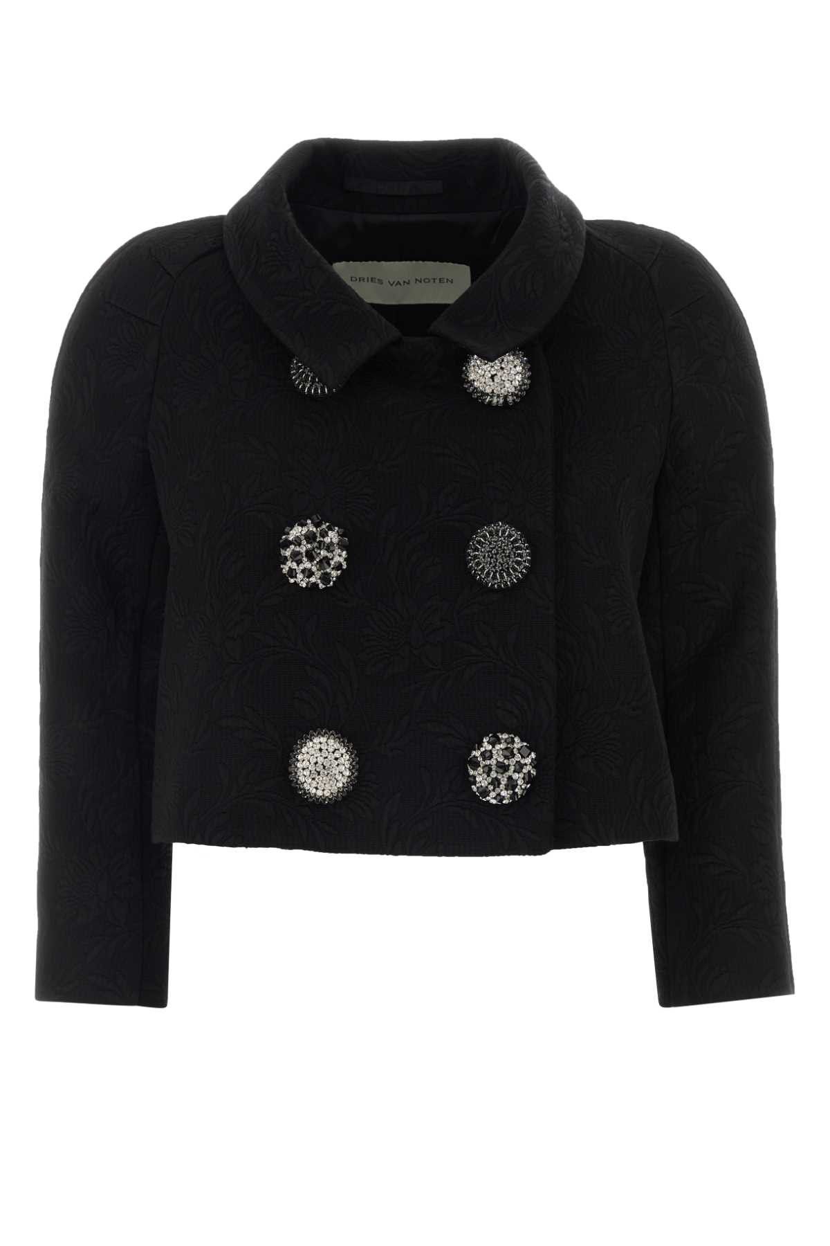 Dries Van Noten Black Viscose Blend Vipa Blazer Size L / US 10 / IT 46 - 1 Thumbnail