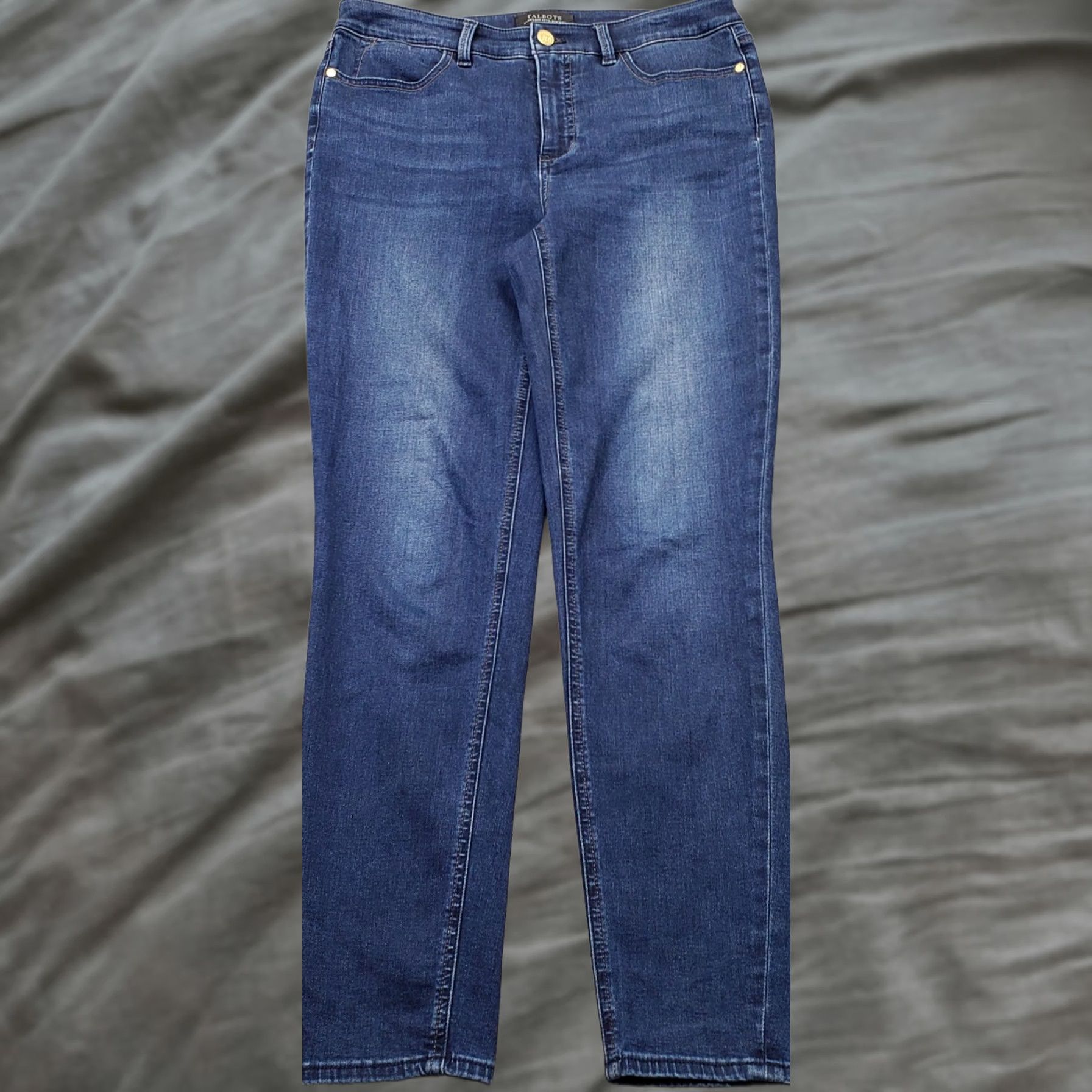 Talbots Talbots Women Jeans 6 Blue Denim Five Pocket Jegging Stretch Regular Waist 27.25 Inseam Vintage No Size 28" / US 6 / IT 42 - 1 Thumbnail