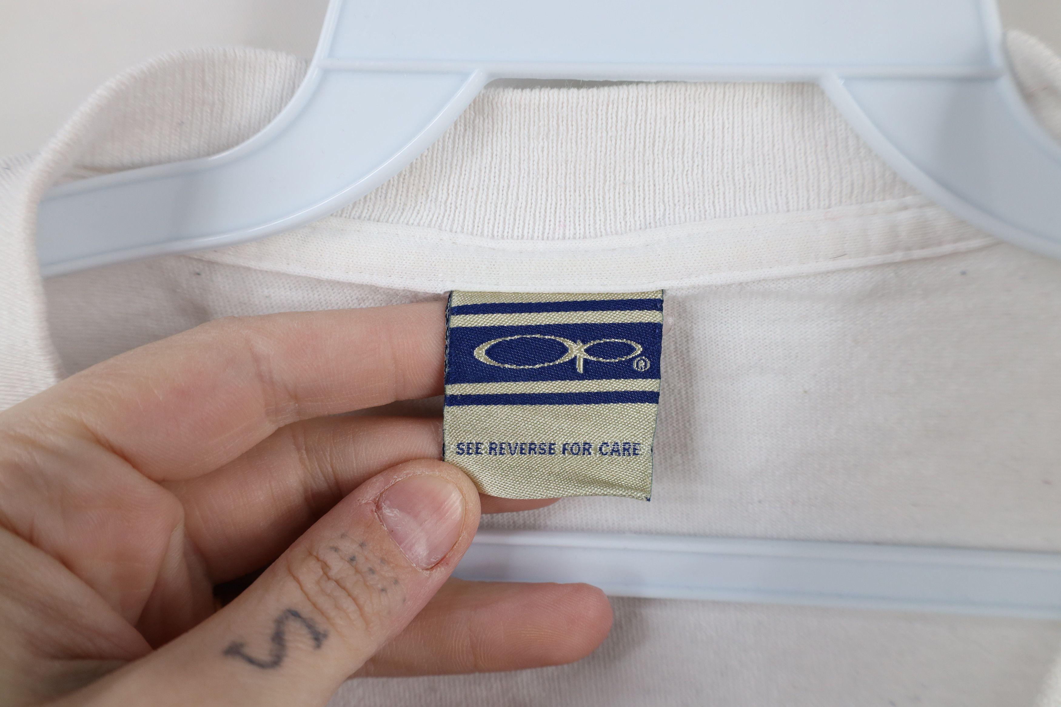 Ocean Pacific × Vintage Vintage 90s Ocean Pacific OP Center Logo Surfing T-Shirt Size US L / EU 52-54 / 3 - 7 Thumbnail