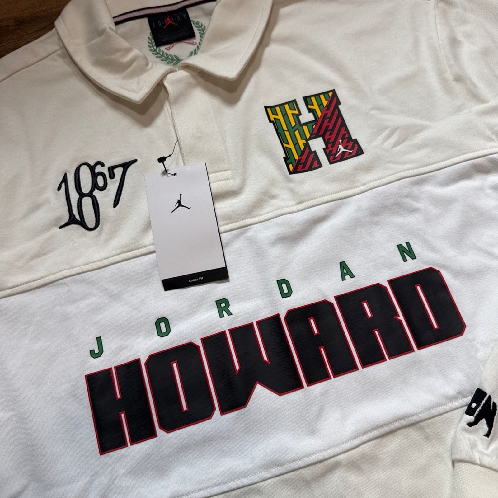 Jordan Brand Jordan Howard University Long Sleeve Rugby Shirt Size US L / EU 52-54 / 3 - 3 Thumbnail
