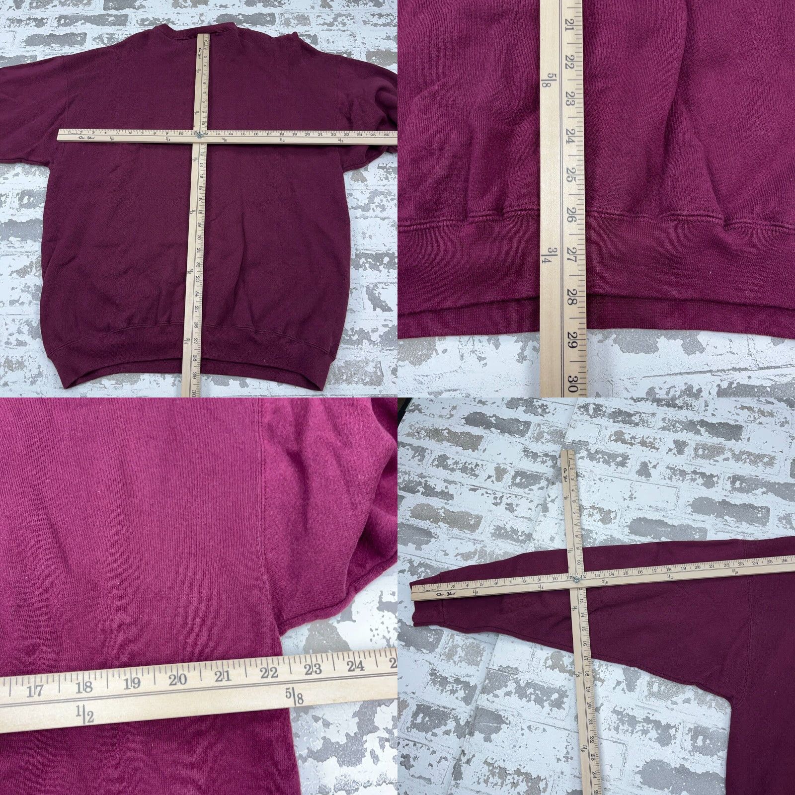 Adidas VINTAGE adidas Sweatshirt Men Large Maroon Crew Neck Sweater USA 90s Y2K Sewn * Size US L / EU 52-54 / 3 - 8 Thumbnail