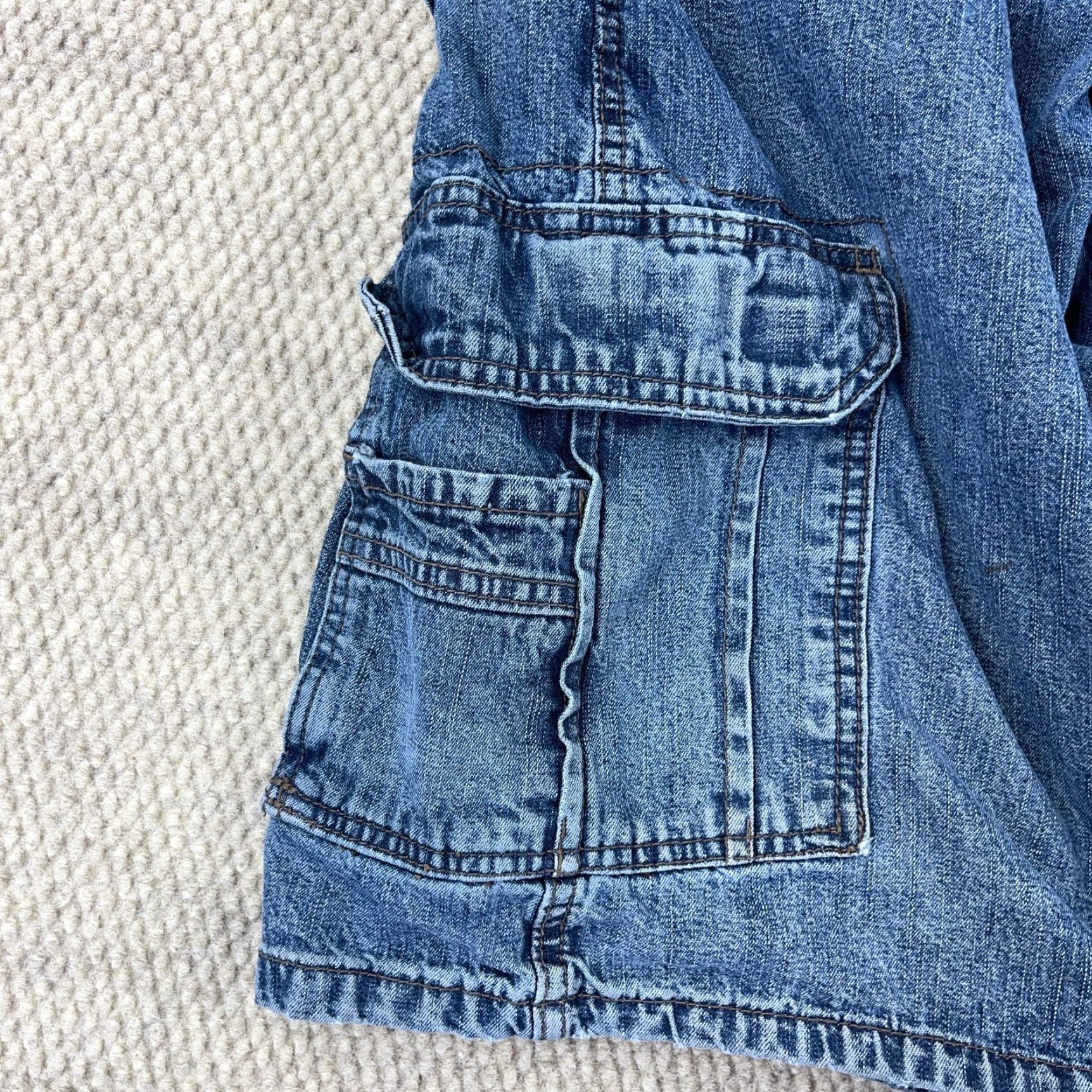 Wrangler VINTAGE Wrangler Shorts Men 38 Cargo Jorts Baggy Y2K 00s Skater Cyber Work Wear Denim Blue 5-Pocket Mens Size US 38 / EU 54 - 6 Thumbnail