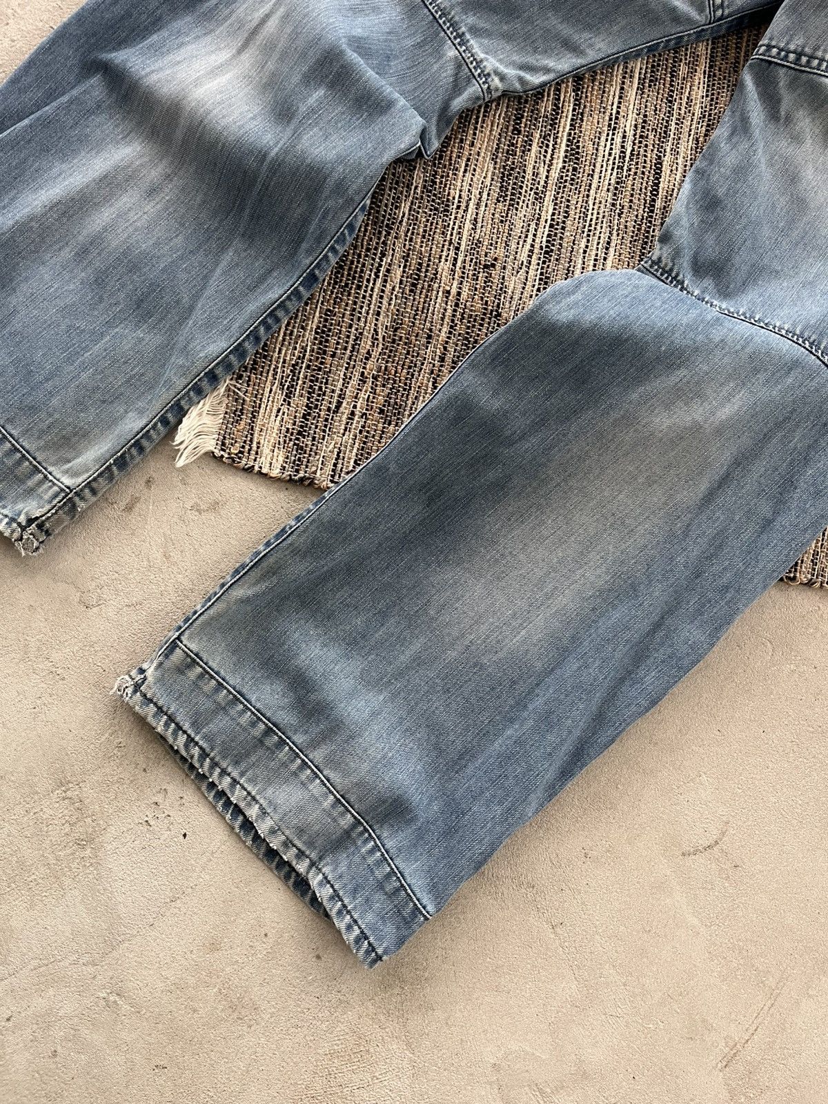 G-Star Vintage GStar Raw Moto Double Knee Faded Denim Jeans Y2K Size US 31 - 20 Thumbnail