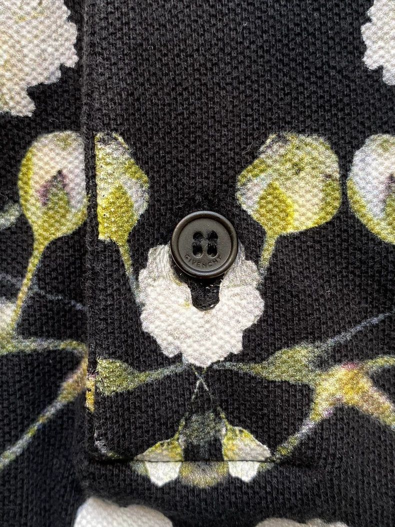 Givenchy Givenchy Floral Printed Black Short Sleeve Polo Size US XS / EU 42 / 0 - 8 Thumbnail