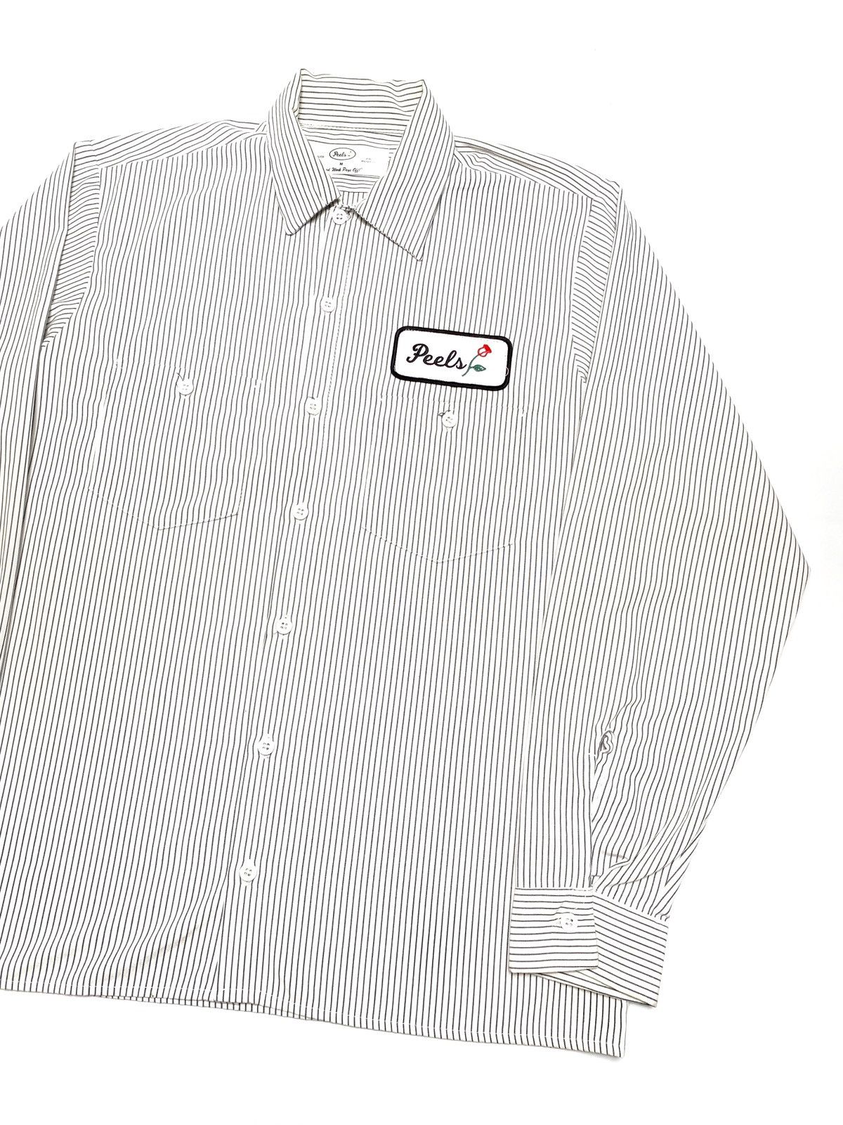 Other Peels NYC Classic Longsleeve Shirt Stripe Rose Patch Size US M / EU 48-50 / 2 - 2 Thumbnail