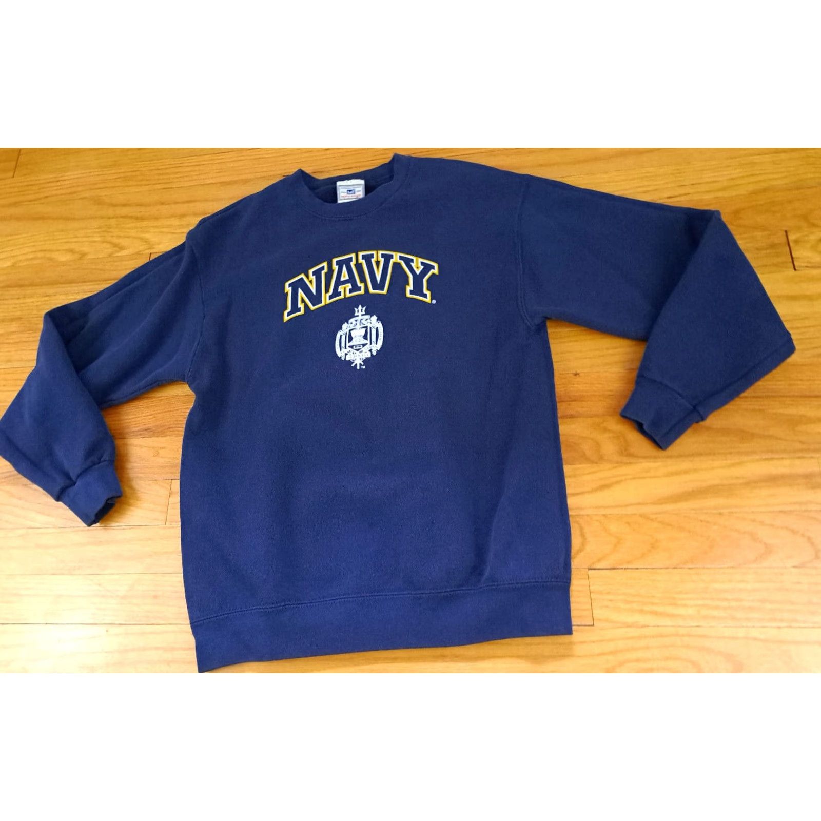 Lee VINTAGE Lee Sweatshirt Blue Small Unisex Adults S Cotton Heavyweight Canvas Pullover 24in long 20in pit to pit Size US S / EU 44-46 / 1 - 4 Thumbnail