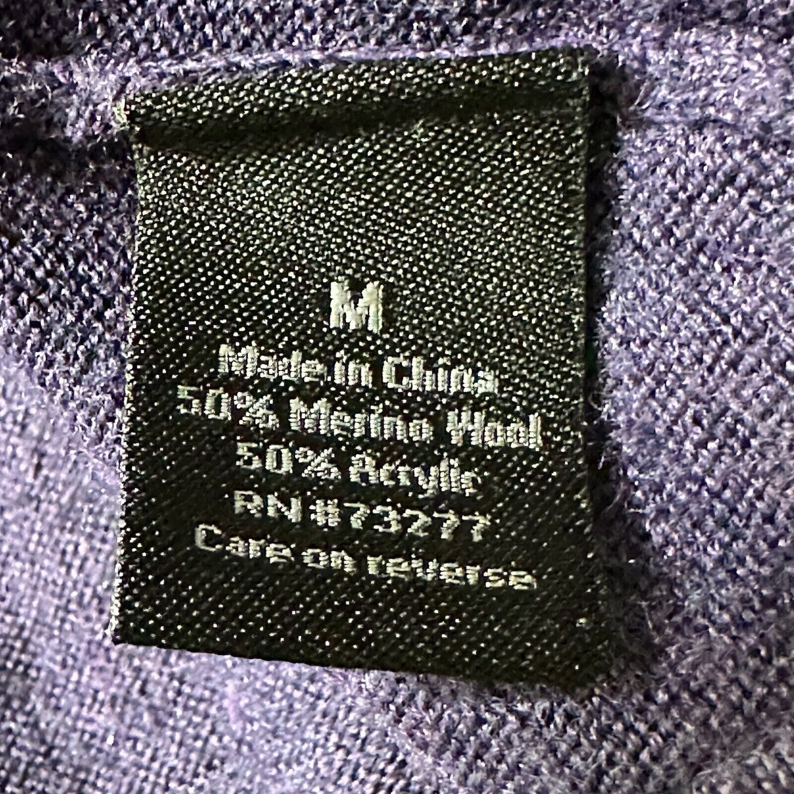 Apt. 9 Apt. 9 Medium Purple V-Neck Wool Blend Pullover Knit Sweater Size US M / EU 48-50 / 2 - 4 Thumbnail