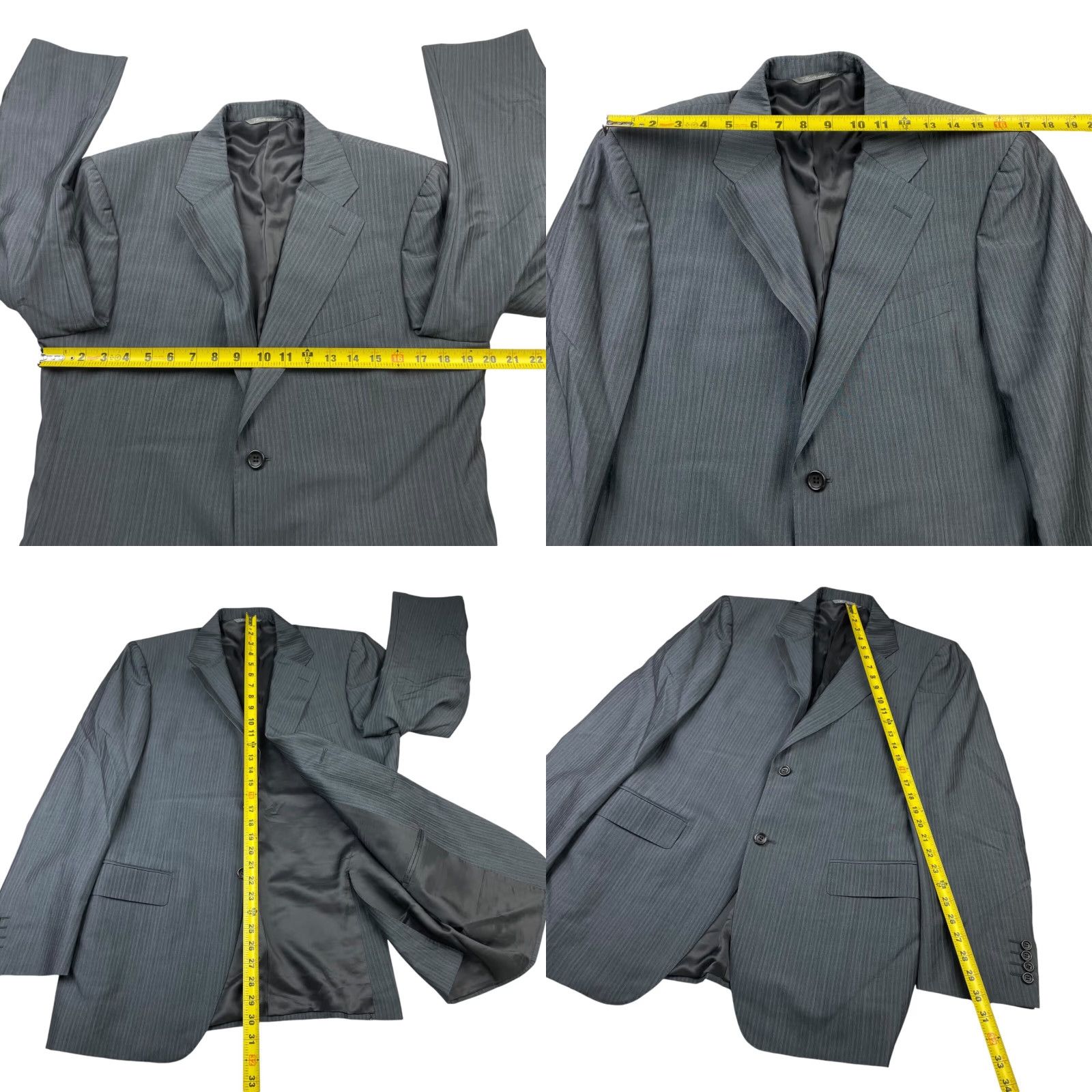 Canali NEW Canali Men's Blazer Wool/Mohair 2-Button Gray Iridescent Stripe Italy 40R Size 40R - 8 Thumbnail