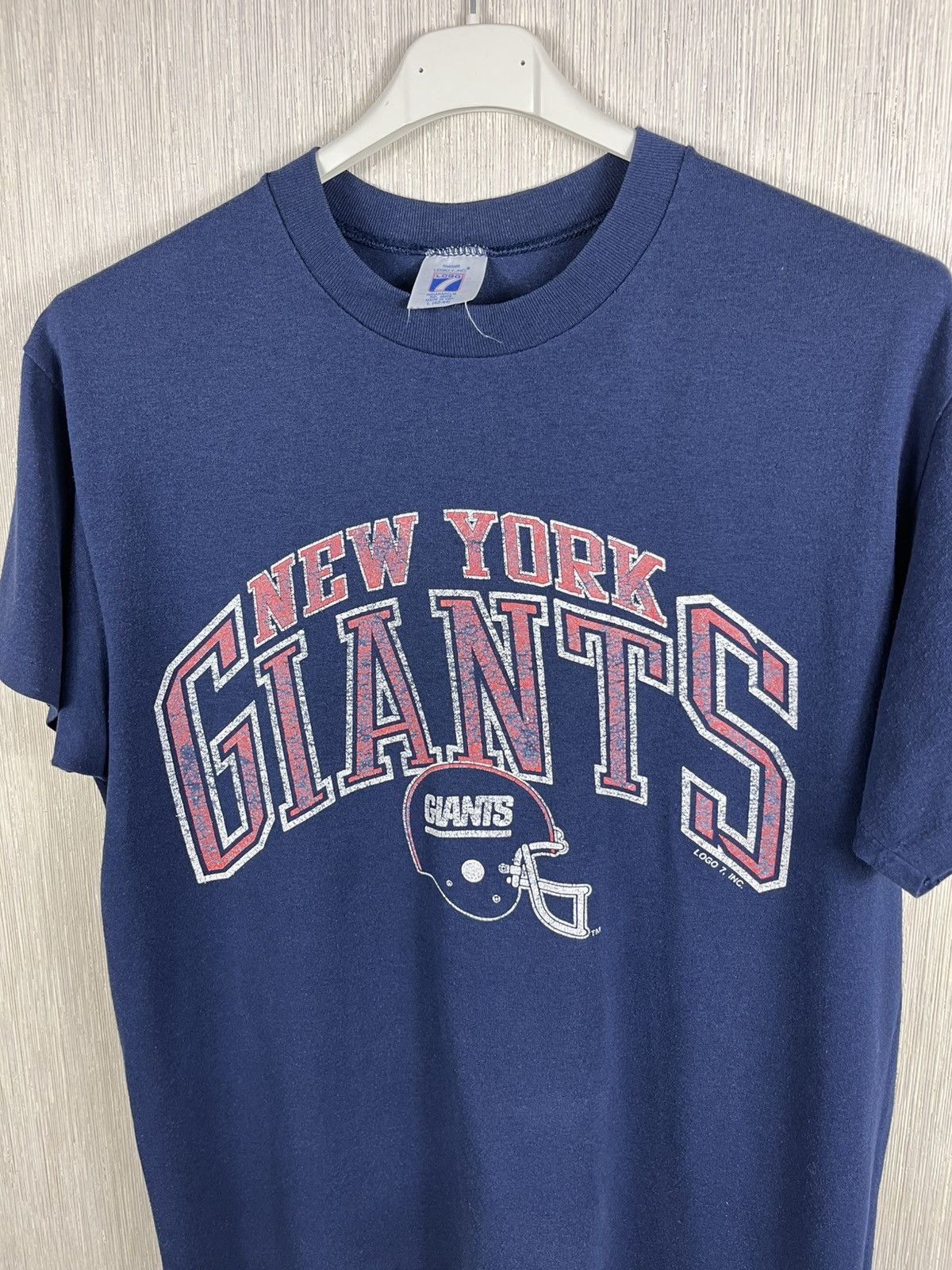 Logo 7 Vintage Logo7 New York Giants navy single stitch t-shirt tee Size US L / EU 52-54 / 3 - 18 Thumbnail
