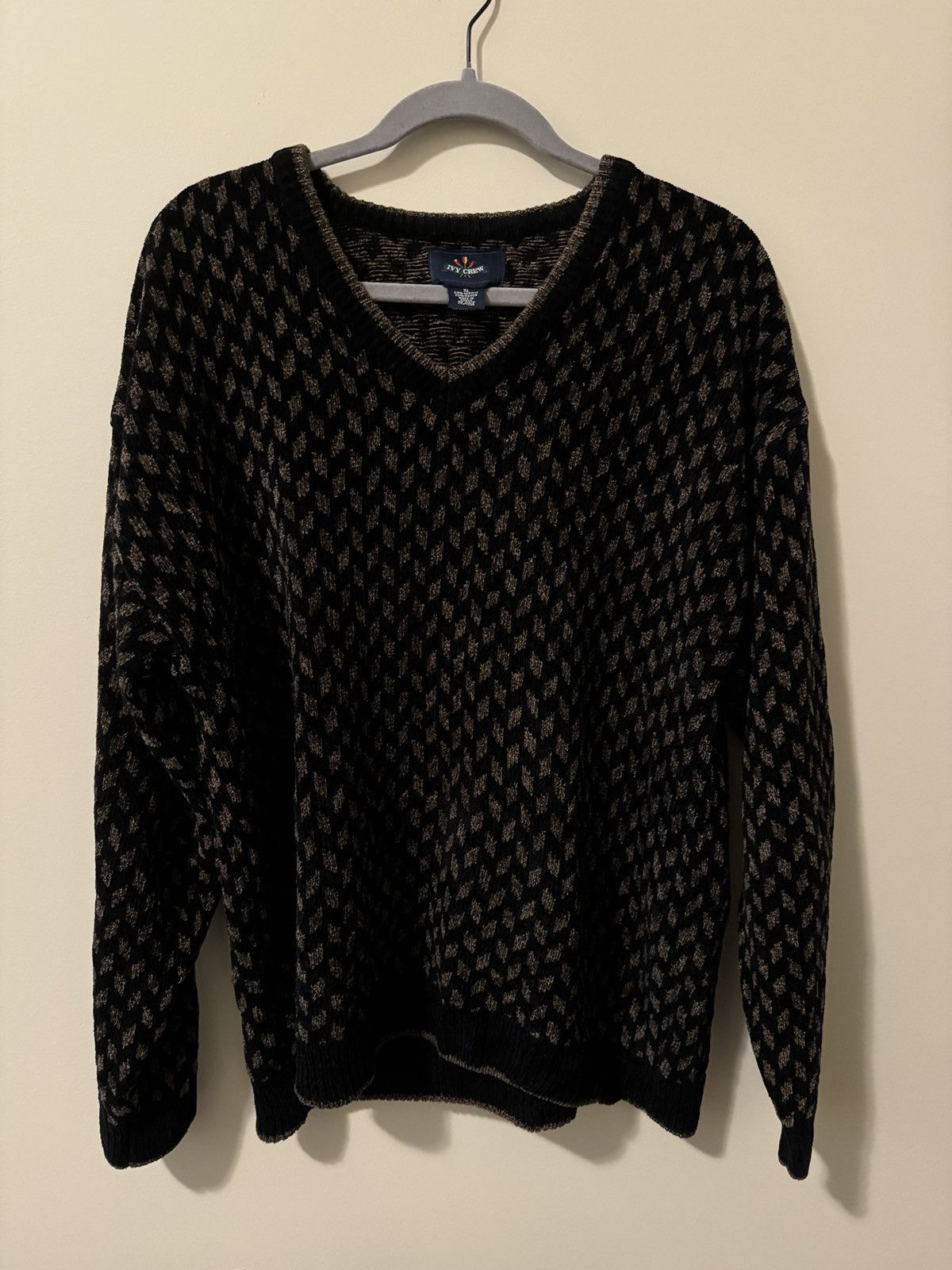 Ivy Crew Ivy Crew Black/Brown patterned sweater Size US XL / EU 56 / 4 - 1 Thumbnail