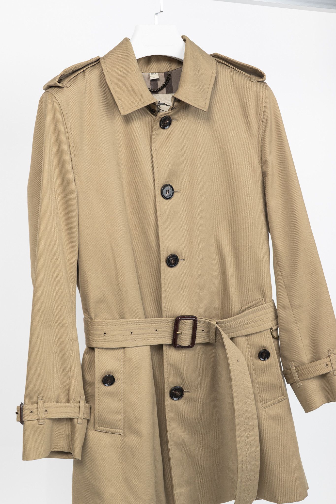 Burberry Burberry Khaki Cotton-Twill Belted Trench Coat Size US S / EU 44-46 / 1 - 3 Thumbnail