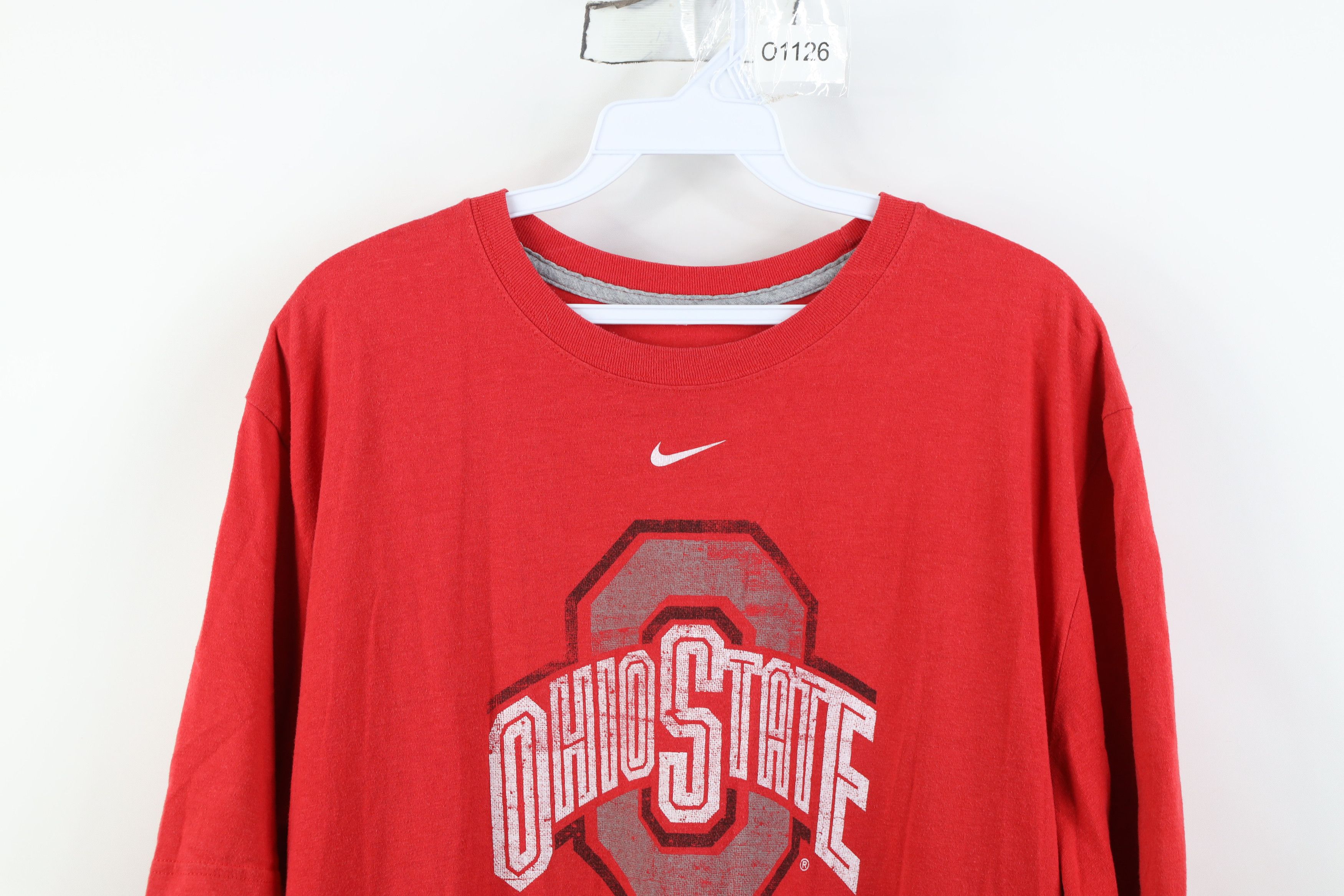 Nike Vintage Y2K Nike Cetner Swoosh Ohio State University T-Shirt Size US XXL / EU 58 / 5 - 2 Thumbnail