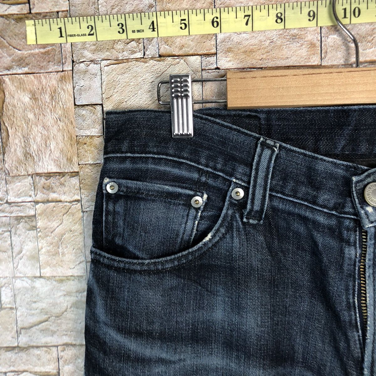 Uniqlo Japan uniqlo faded Blue vintage denim Jeans #A348 Size US 33 - 8 Thumbnail
