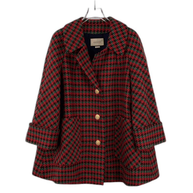 Gucci Gucci Color Block Wool Coat with Button Closure-yf Size US S / EU 44-46 / 1 - 1 Thumbnail