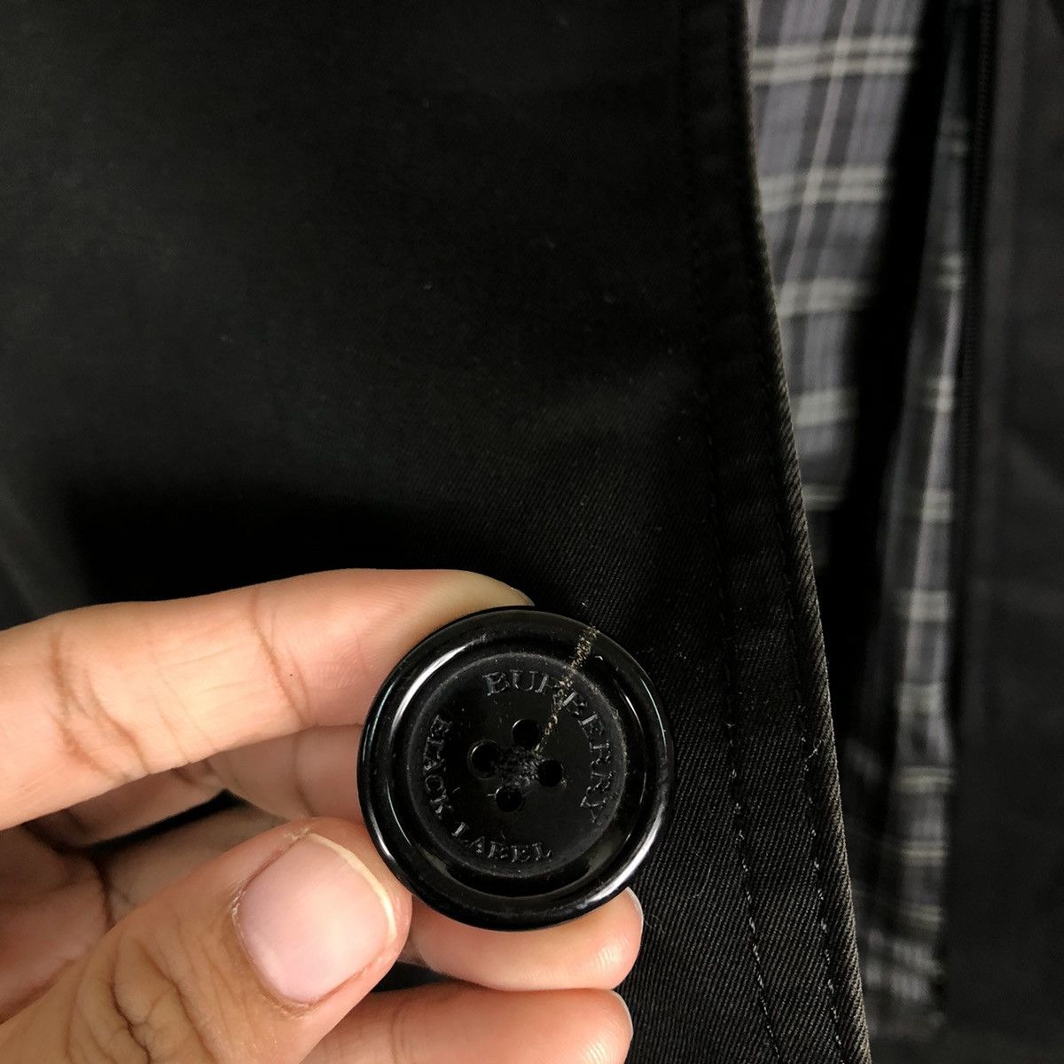 Burberry 🔥Vintage Burberry Black Label Long Jacket Nova Check Lining Size US M / EU 48-50 / 2 - 16 Thumbnail