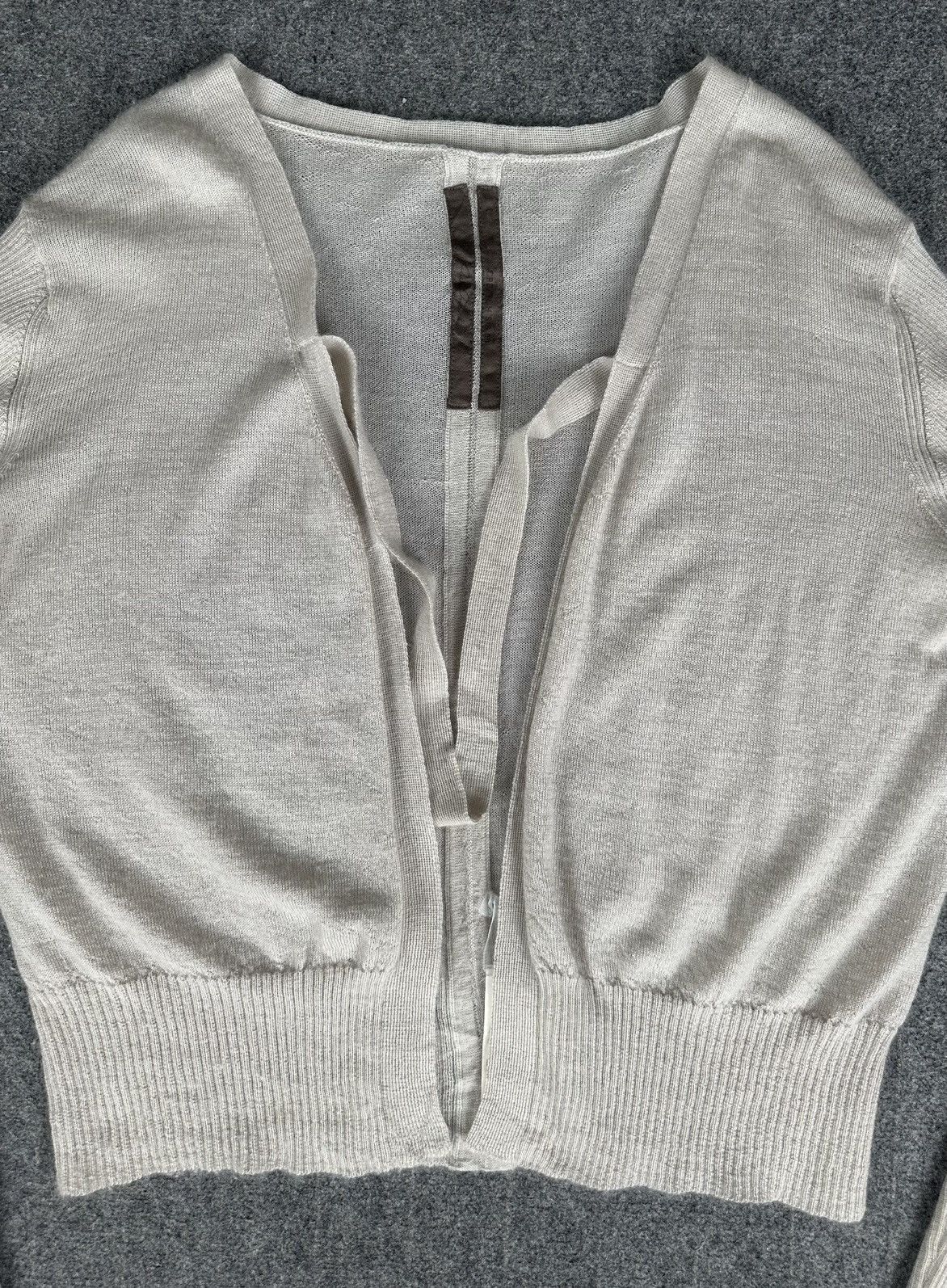 Rick Owens Rick Owens - “Creatch” S/S08 Pearl Cashmere Ribbed Cardigan Size US XS / EU 42 / 0 - 4 Thumbnail