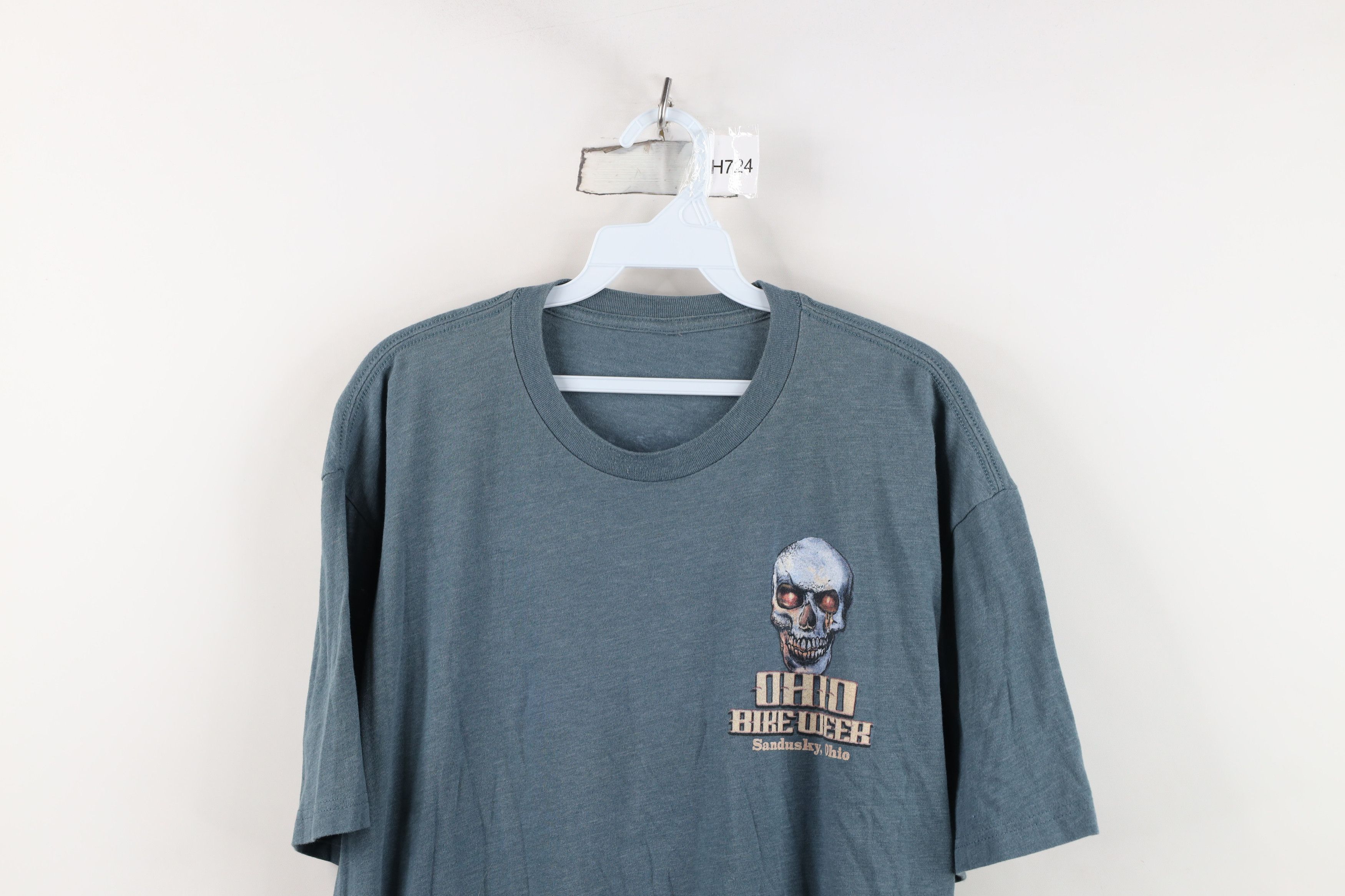 Vintage Vintage Y2K Streetwear Motorcycle Skull Skeleton T-Shirt Size US XL / EU 56 / 4 - 2 Thumbnail