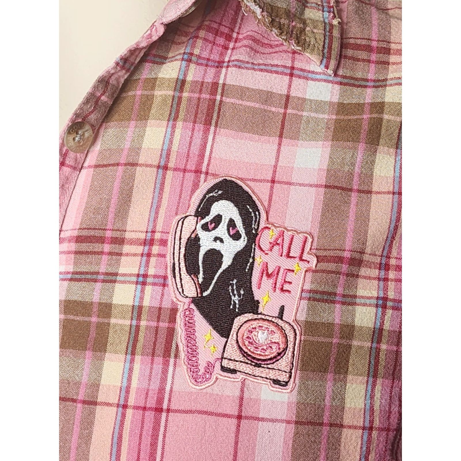 Vintage Womens Coloumbia Button-Up Shirt Pink Plaid Sleeveless Collared 100% Cotton Casual Vintage? Size L / US 10 / IT 46 - 7 Thumbnail