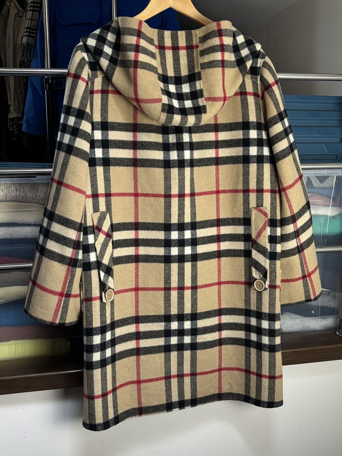 Burberry Burberry Cashmere Nova Check Hooded Coat Size S / US 4 / IT 40 - 4 Thumbnail