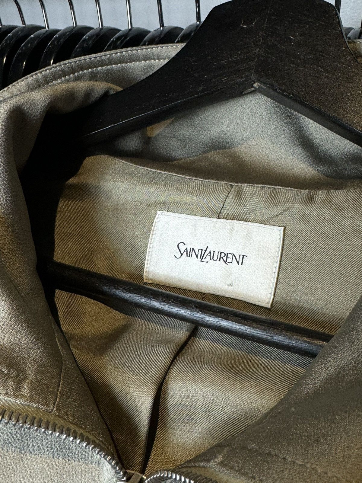 Saint Laurent Paris Saint Laurent Satin Teddy Zip Up Jacket - 48 Size US M / EU 48-50 / 2 - 7 Thumbnail