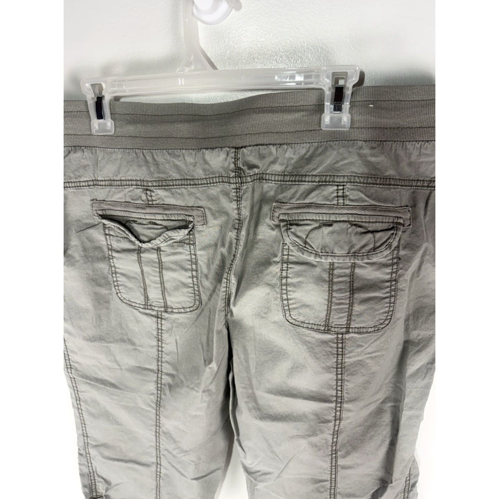 CO Khakis & Co Gray Drawstring Pull On Cuffed Pants Womens Size 14 Size 36" / US 14 / IT 50 - 5 Thumbnail