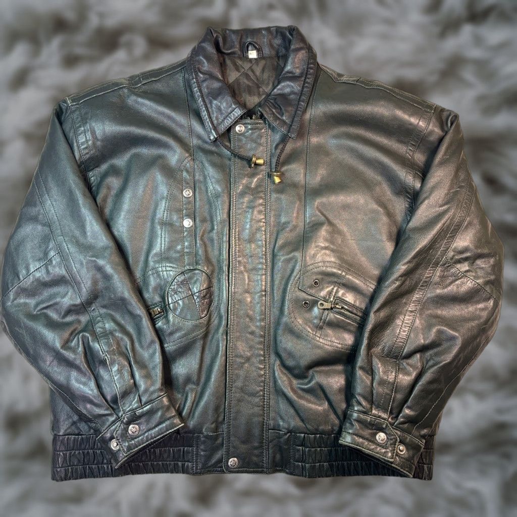 Vintage VINTAGE Cordovan Montreal Jacket Mens M Black Leather Quilted Lined 90s Biker Size US M / EU 48-50 / 2 - 1 Thumbnail