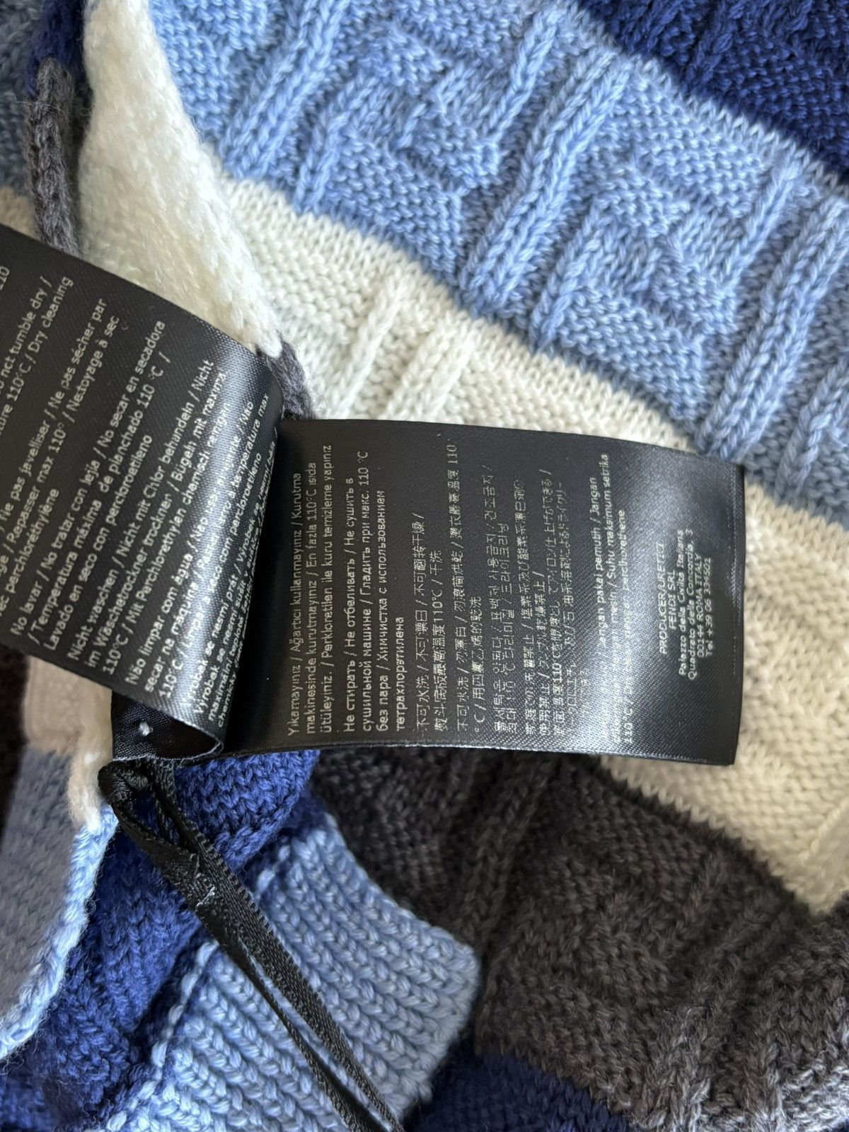 Fendi Knitted Wool FF Stripe Pattern Scarf Size ONE SIZE - 7 Thumbnail