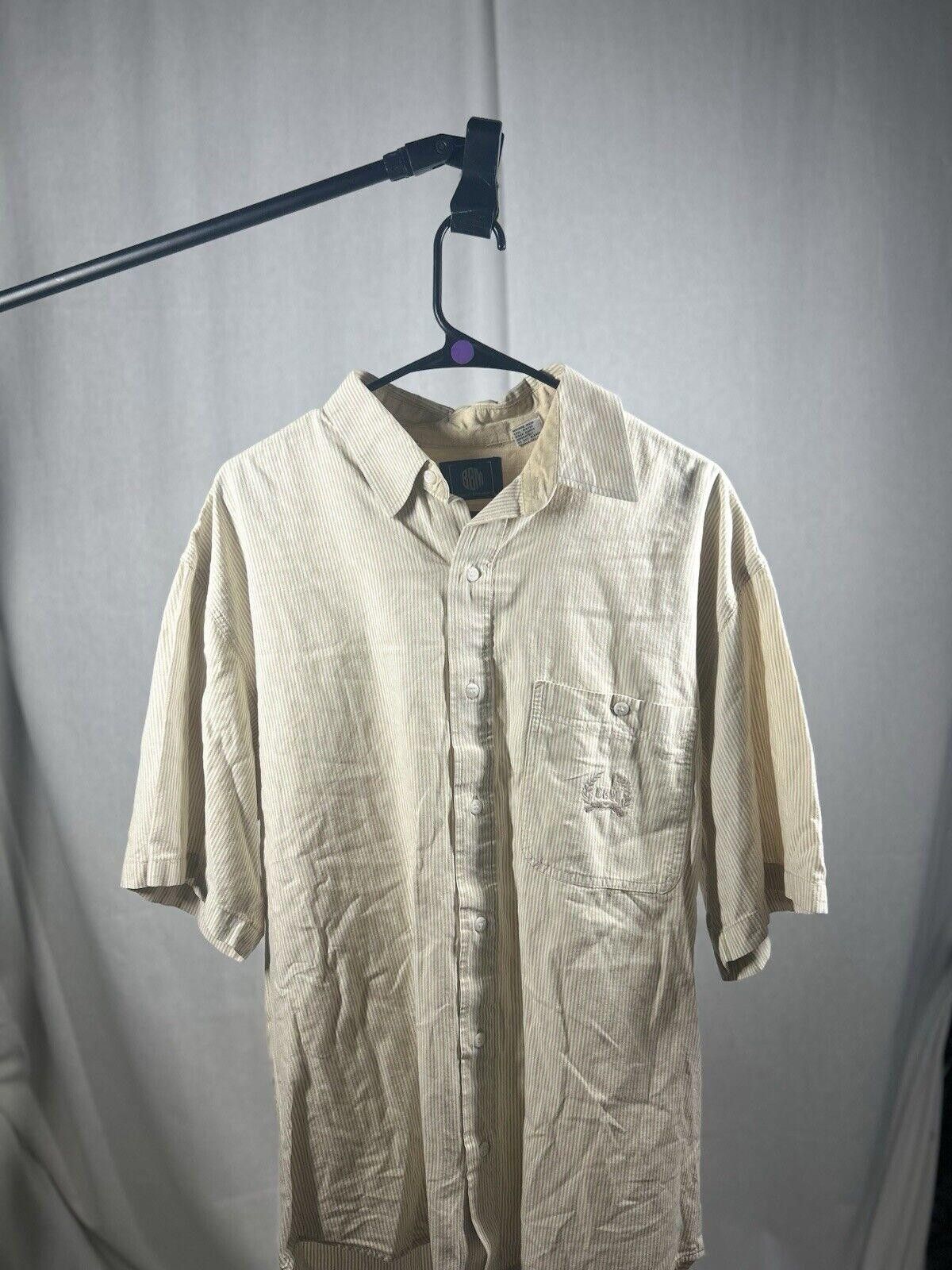 Bugle Boy VTG 1990s Tan Bugle Boy Men’s Button Up Shirt Size US L / EU 52-54 / 3 - 1 Thumbnail
