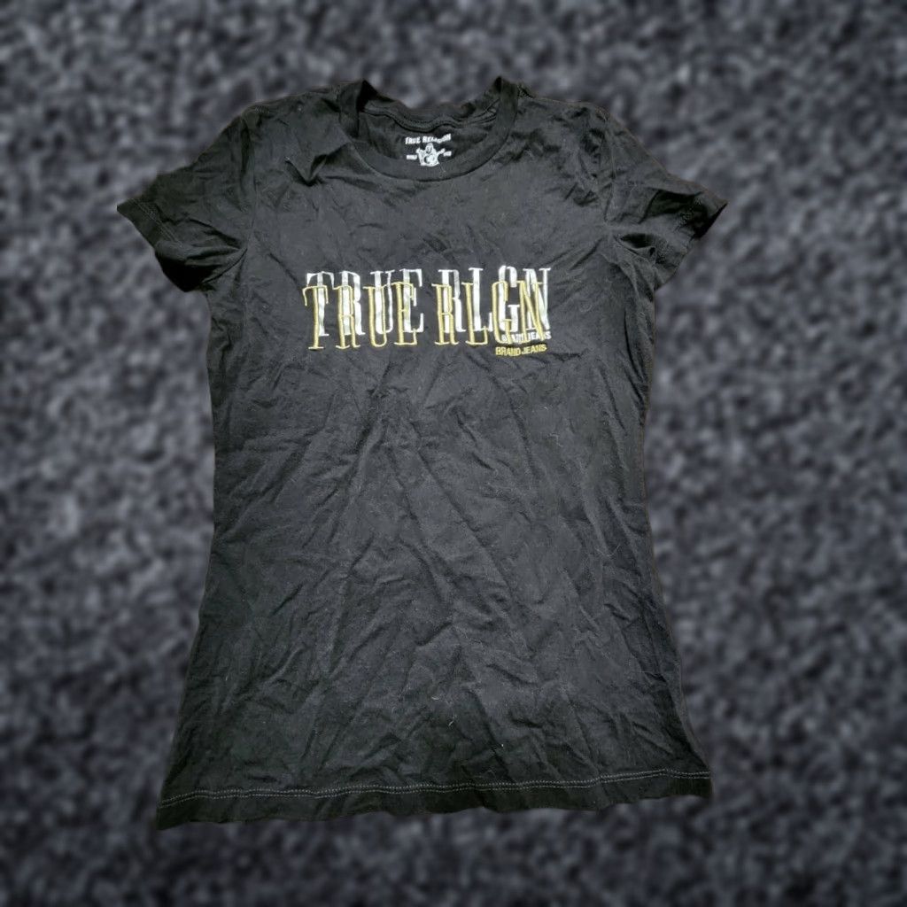 True Religion Womens XS True Religion Embroidered Spellout T Shirt Size XS / US 0-2 / IT 36-38 - 1 Thumbnail