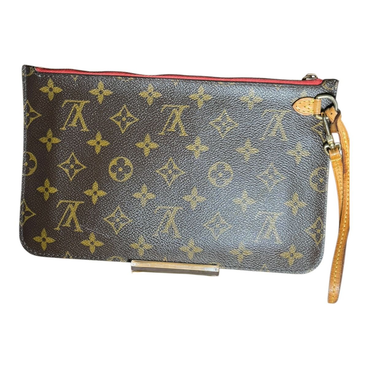 Louis Vuitton LOUIS VUITTON Neverfull Pouchette / Wristlet Monogram Brown Size ONE SIZE - 1 Thumbnail
