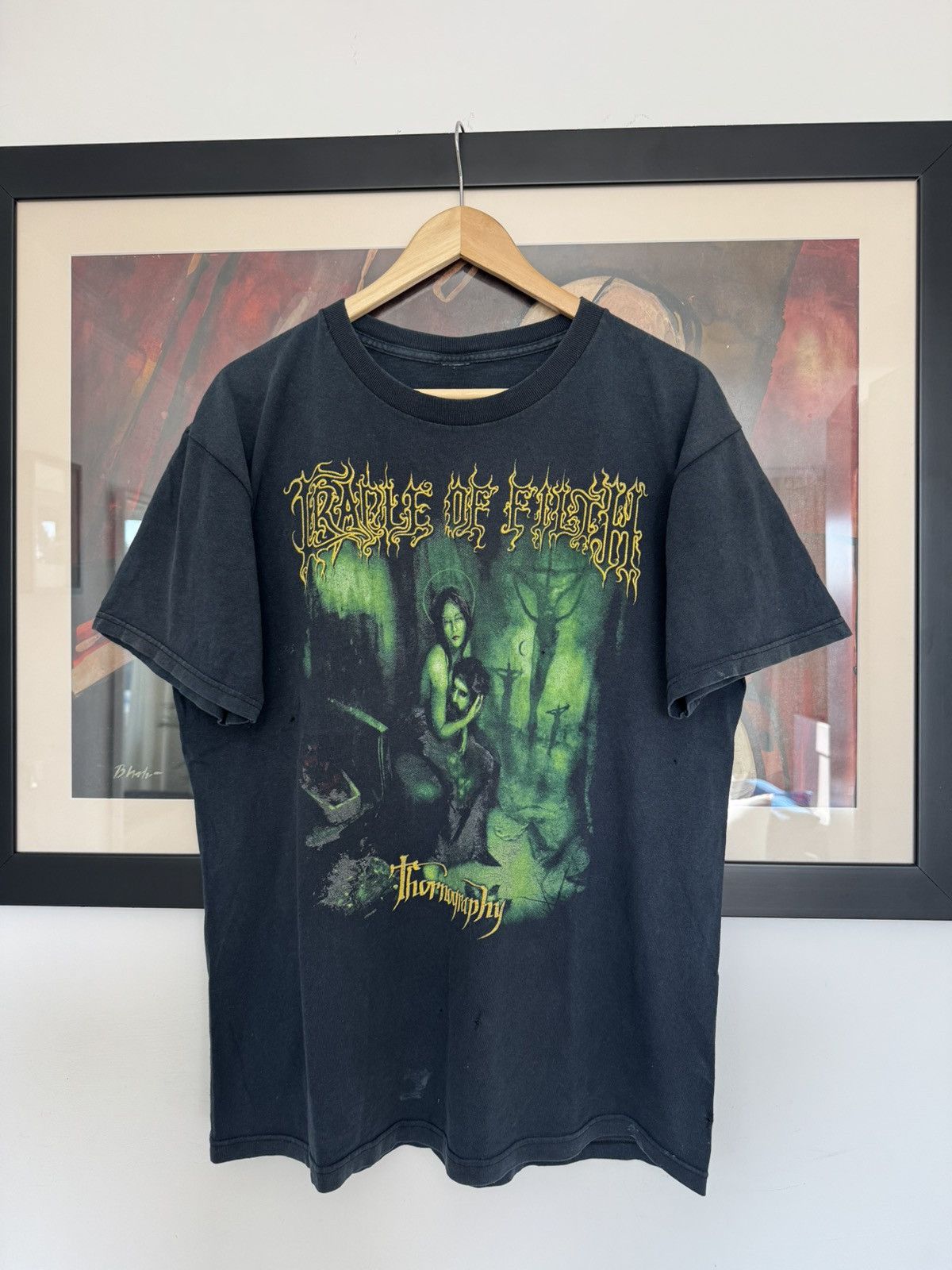 Band Tees Rare Vintage 00s Cradle Of Filth Thornography Metal Band Tee Size US L / EU 52-54 / 3 - 1 Thumbnail