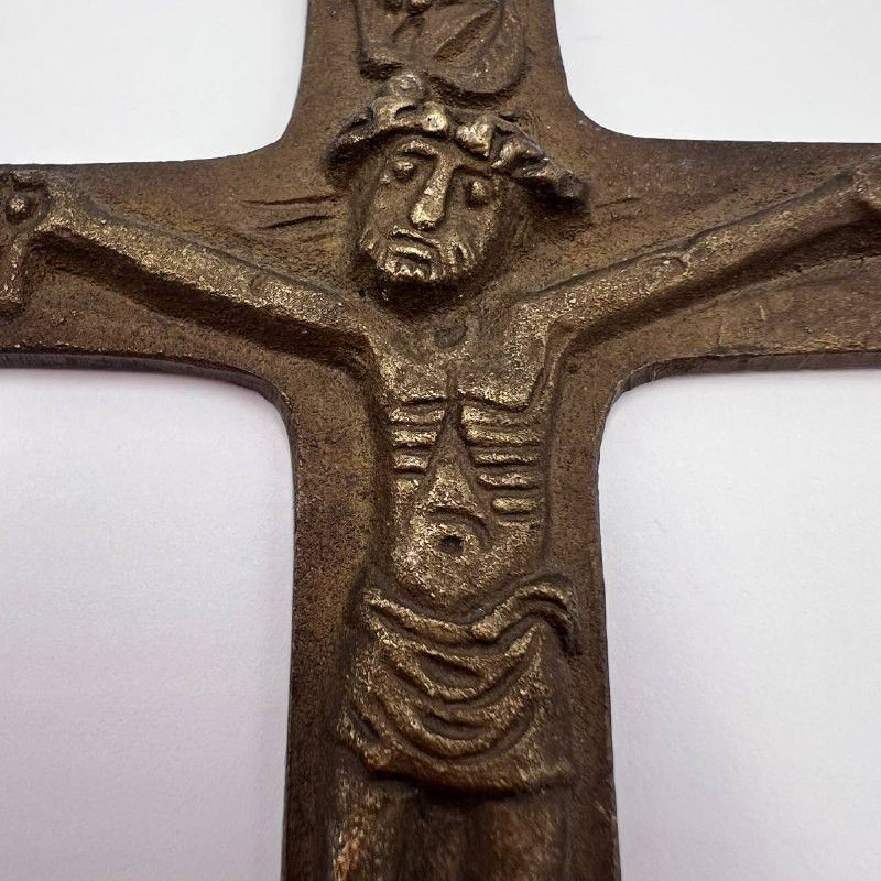 Vintage Vintage Bronze Crucifix Cross Germany Jesus Christ Catholic Size ONE SIZE - 3 Thumbnail