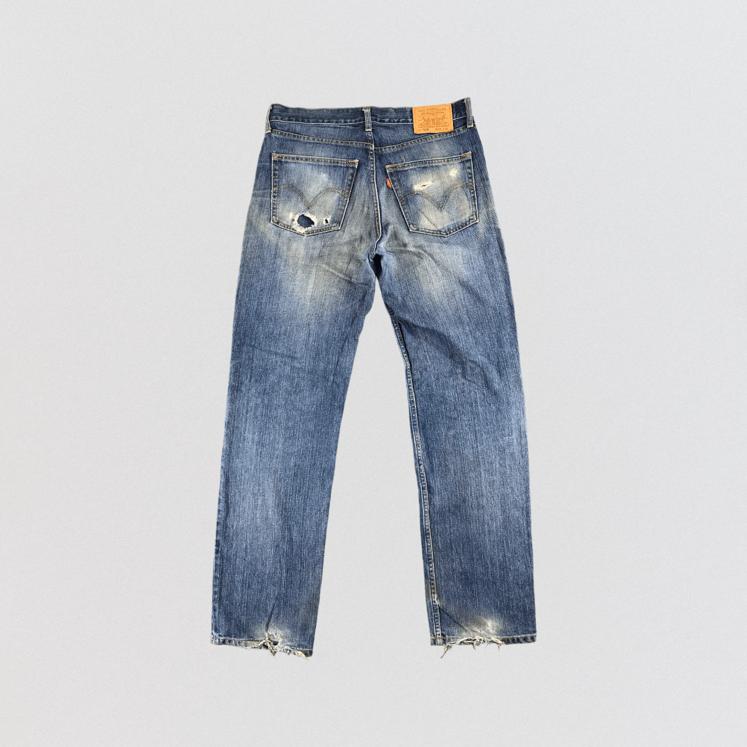 Levi's Vintage Distress Levis 533 Jeans-JM389 Size US 34 / EU 50 - 3 Thumbnail