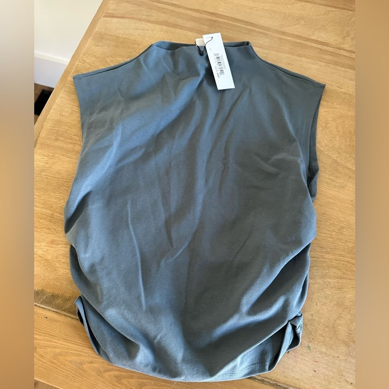 Other NEW - The Drop Sleeveless Ruched Top - Blue - M - $40 Size M / US 6-8 / IT 42-44 - 4 Thumbnail