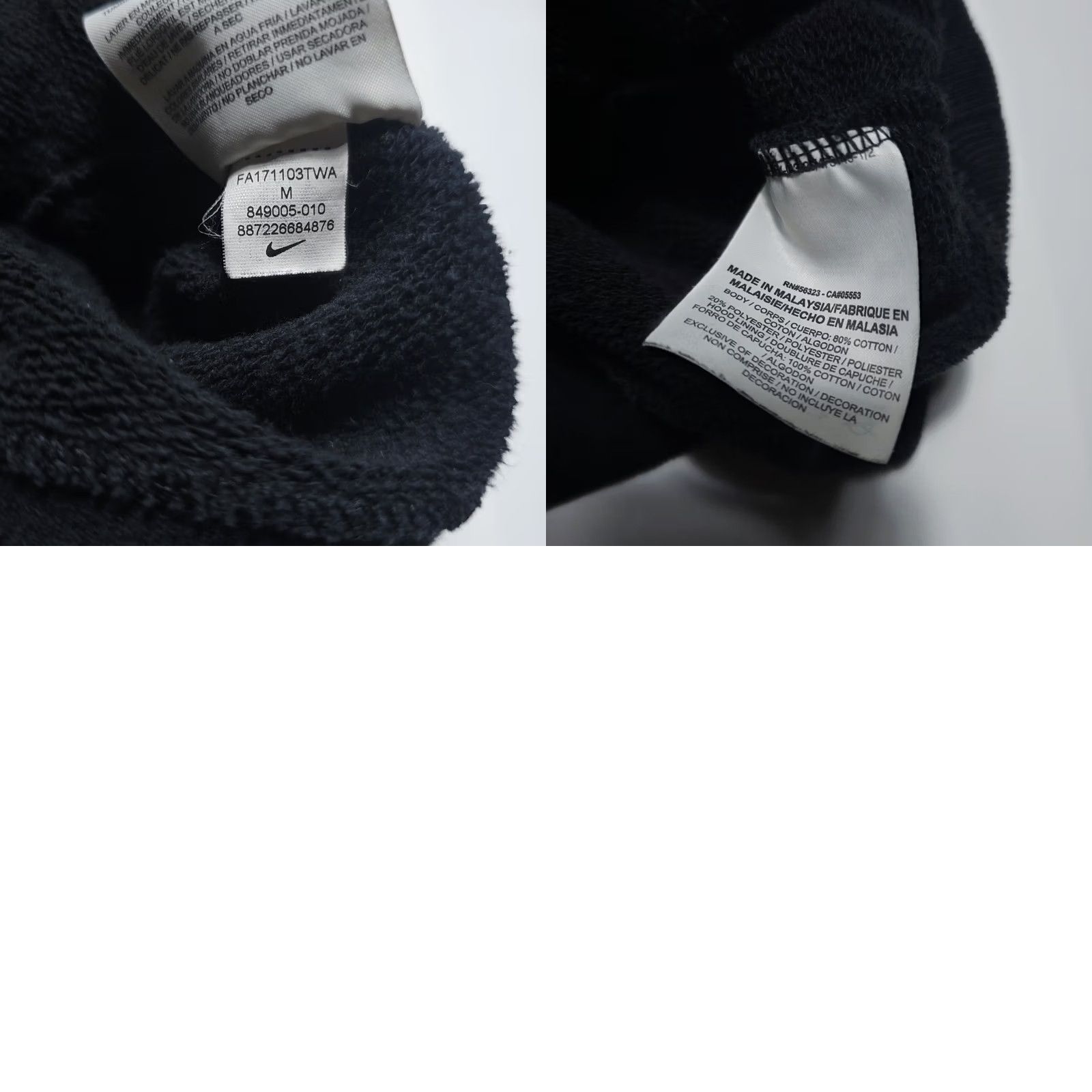 Nike Nike Black Pullover Hoodie Cowl Cross Neck Sweatshirt Women’s Medium Size M / US 6-8 / IT 42-44 - 8 Thumbnail