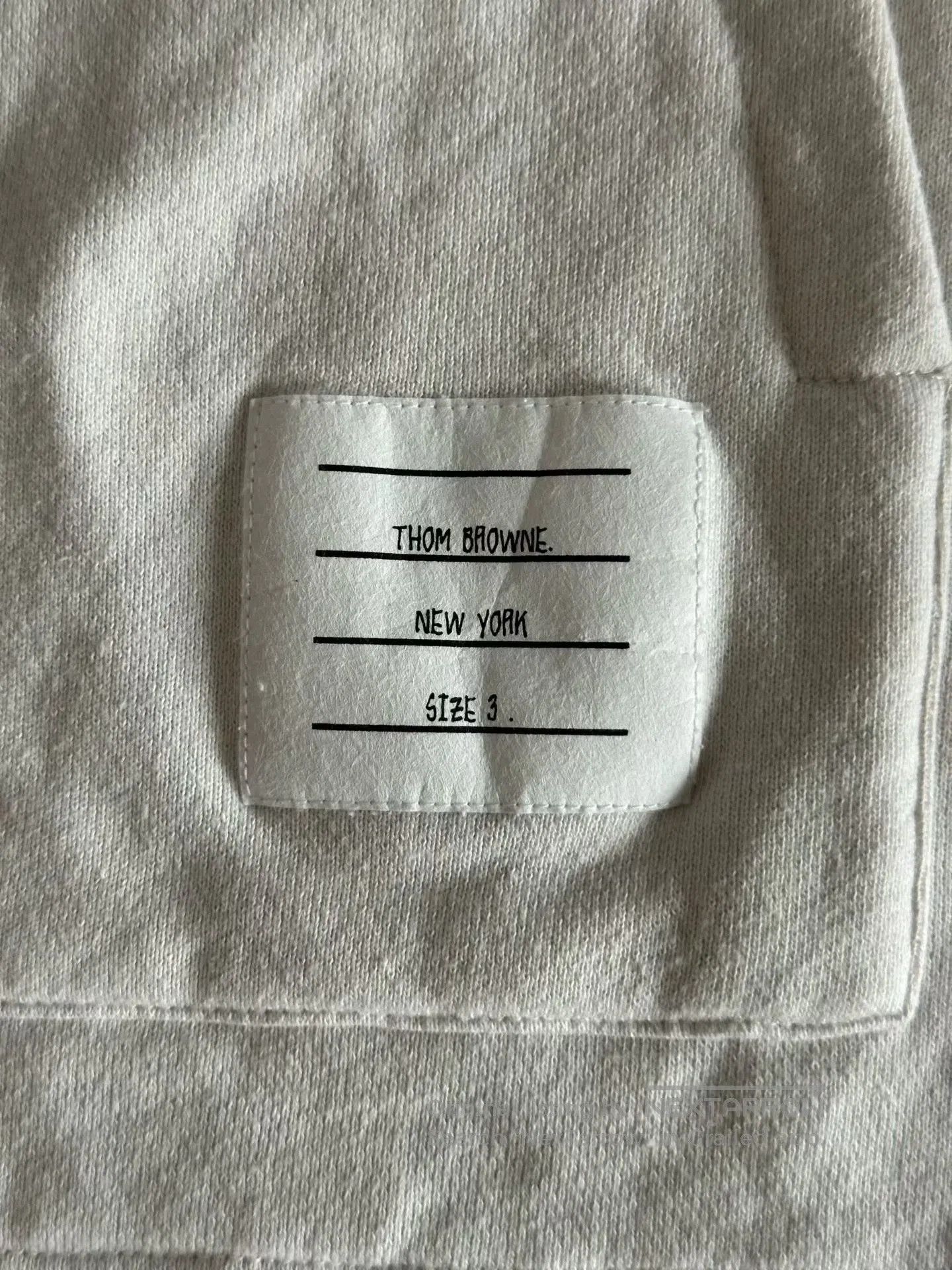 Thom Browne Thom Browne Off-White Half-Zip Four-Bar Sweatshirt| Size L / US 10 / IT 46 - 3 Thumbnail