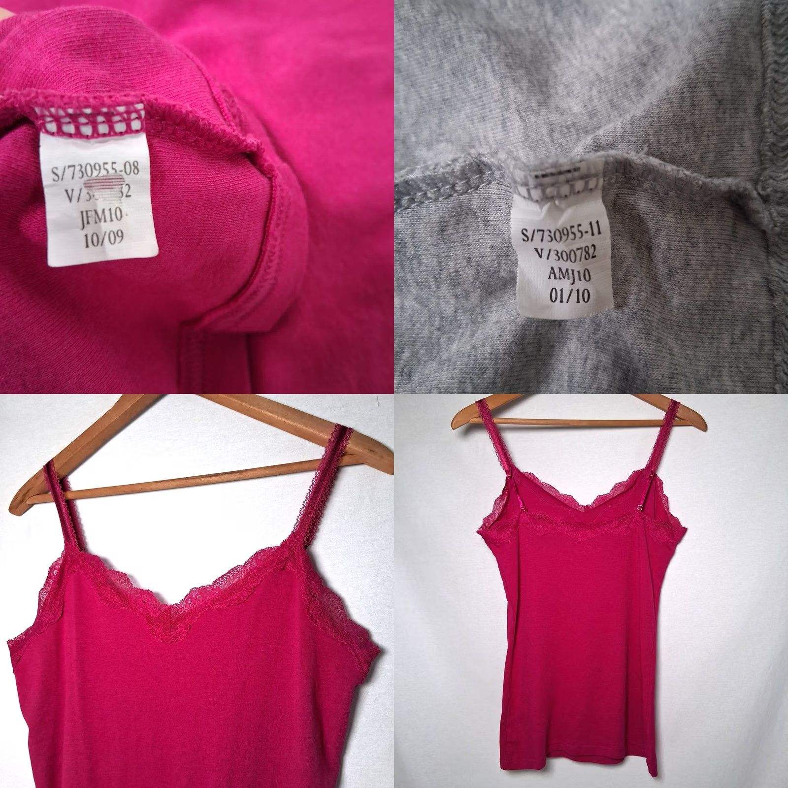Old Navy VINTAGE Old Navy Lace Trim Cami Tank Top Lot of 3 Women M Pink Gray Lime Green Fairy Y2K Size M / US 6-8 / IT 42-44 - 8 Thumbnail