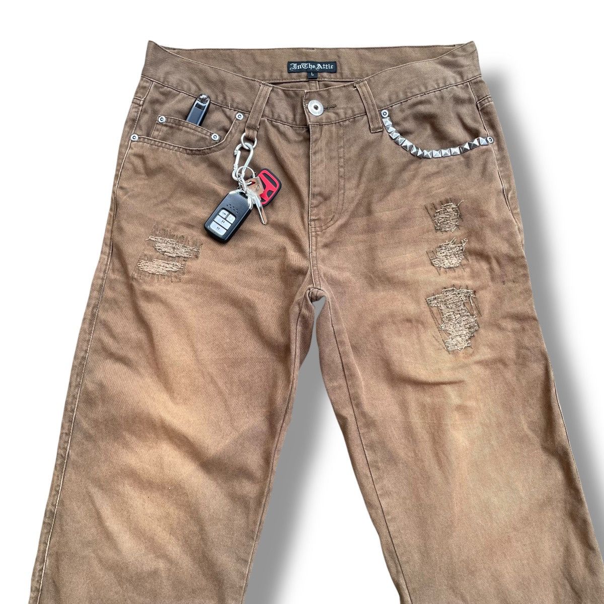 In The Attic × Japanese Brand × Seditionaries 🇯🇵 IN THE ATTIC DISTRESSED DENIM PANTS Size US 31 - 3 Thumbnail
