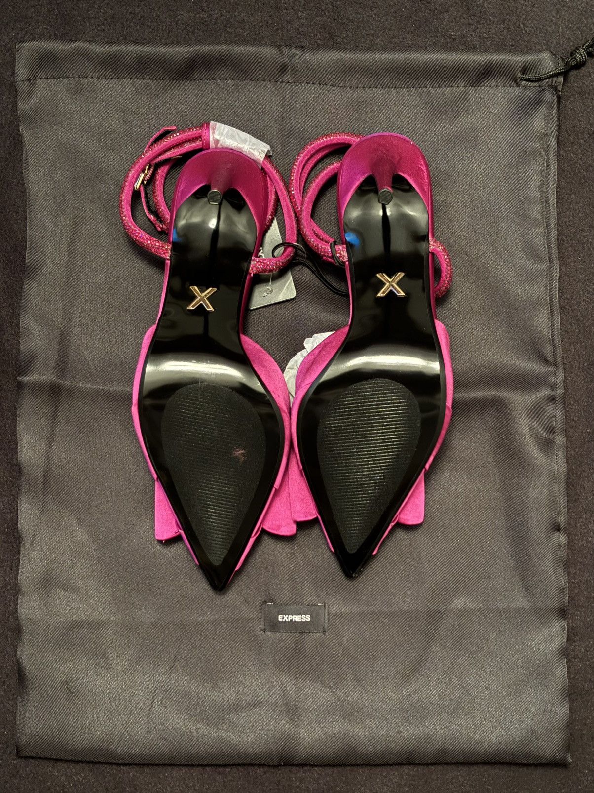 Express Rhinestone Bow Embellished Strap Pumps-EXPRESS BRAND- Size US 7 / IT 37 - 7 Thumbnail